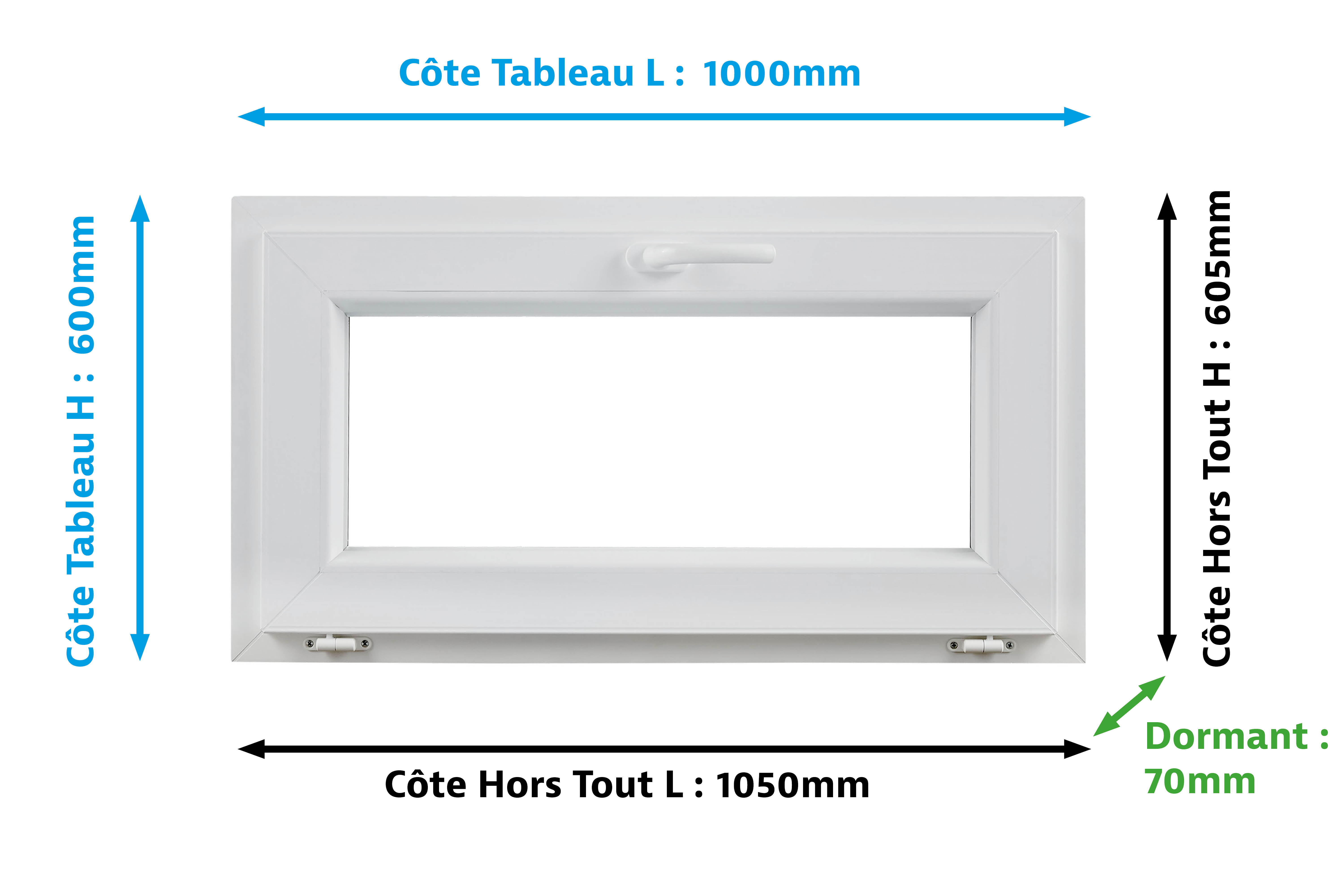 Abattant PVC H.60 x l.100 cm blanc - 2