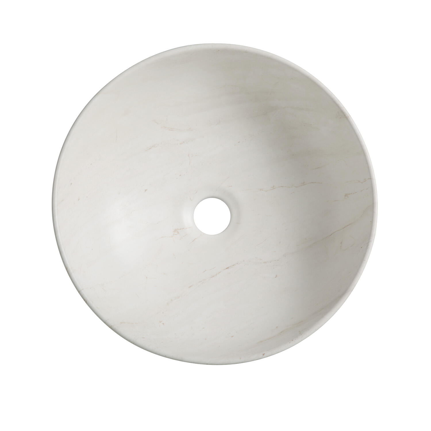 Vasque à poser céramique rond Roma H.14 x Diam.39.5 cm beige mat - 4
