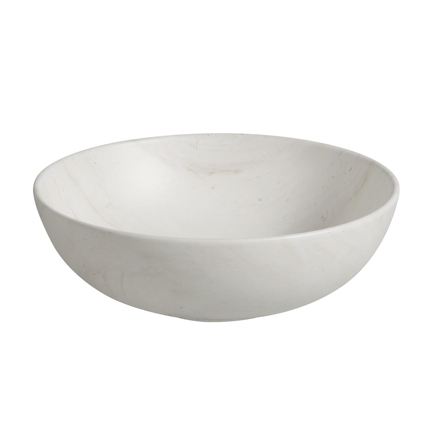 Vasque à poser céramique rond Roma H.14 x Diam.39.5 cm beige mat - 3