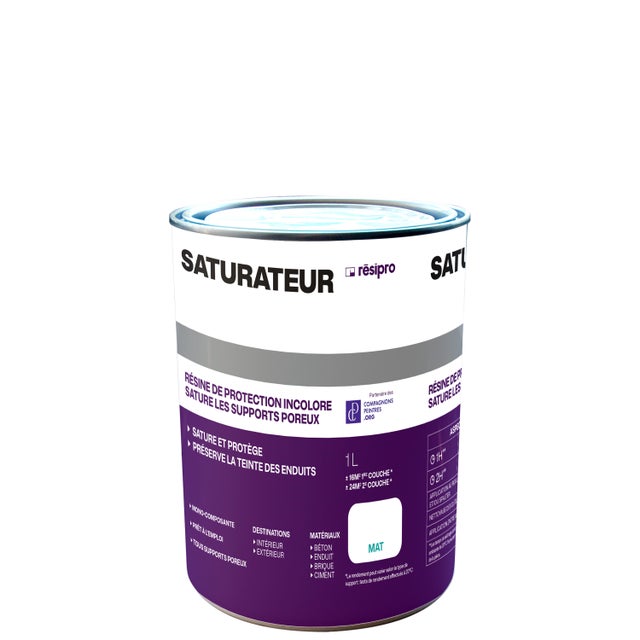 Résine pour saturer les enduits et bétons incolore 1 L - RESIPRO