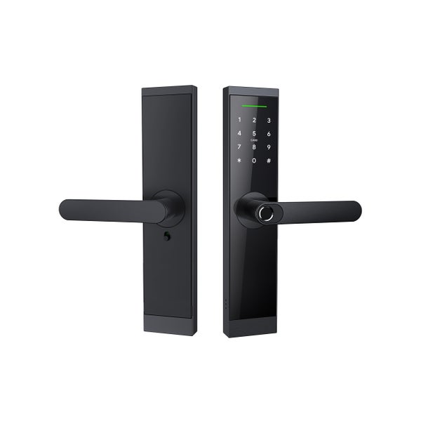 CERRADURA MANILLA CON PLACA NEGRO