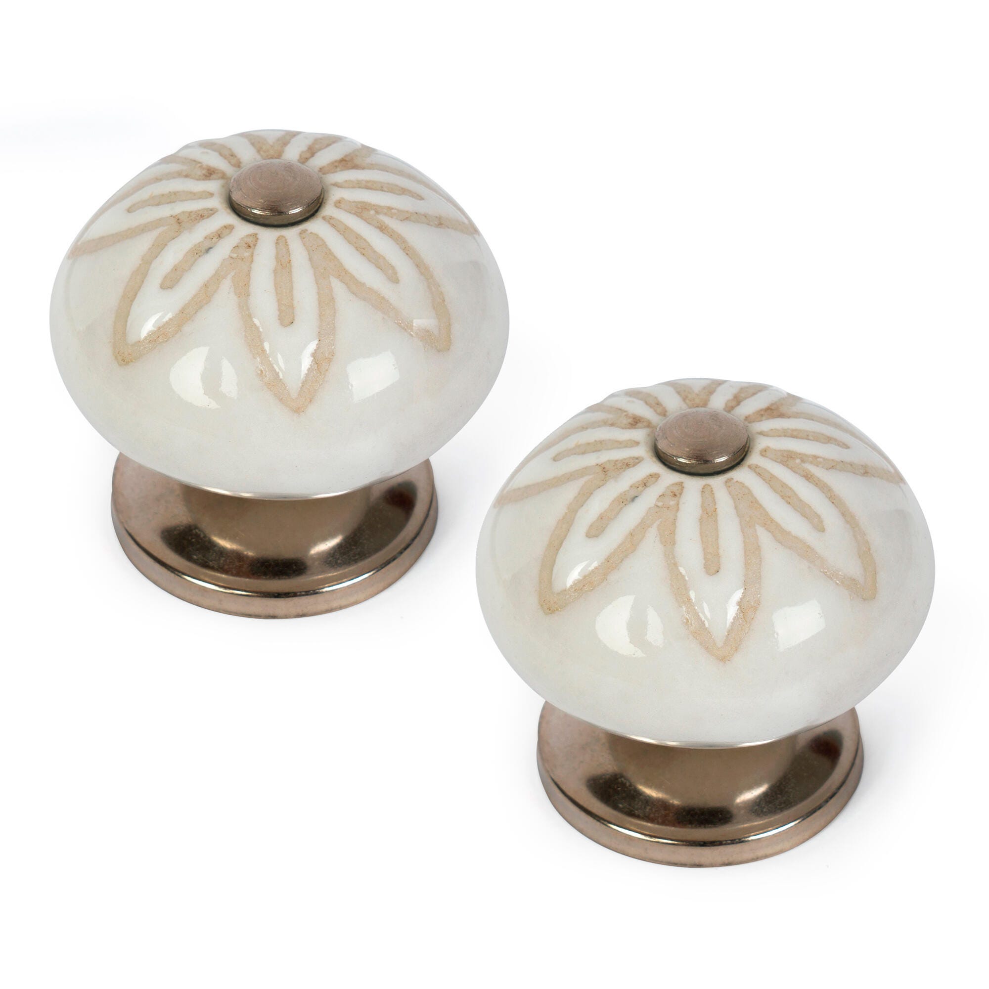 Pomo de mueble NESU de cerámica blanco, 40 mm Leroy Merlin