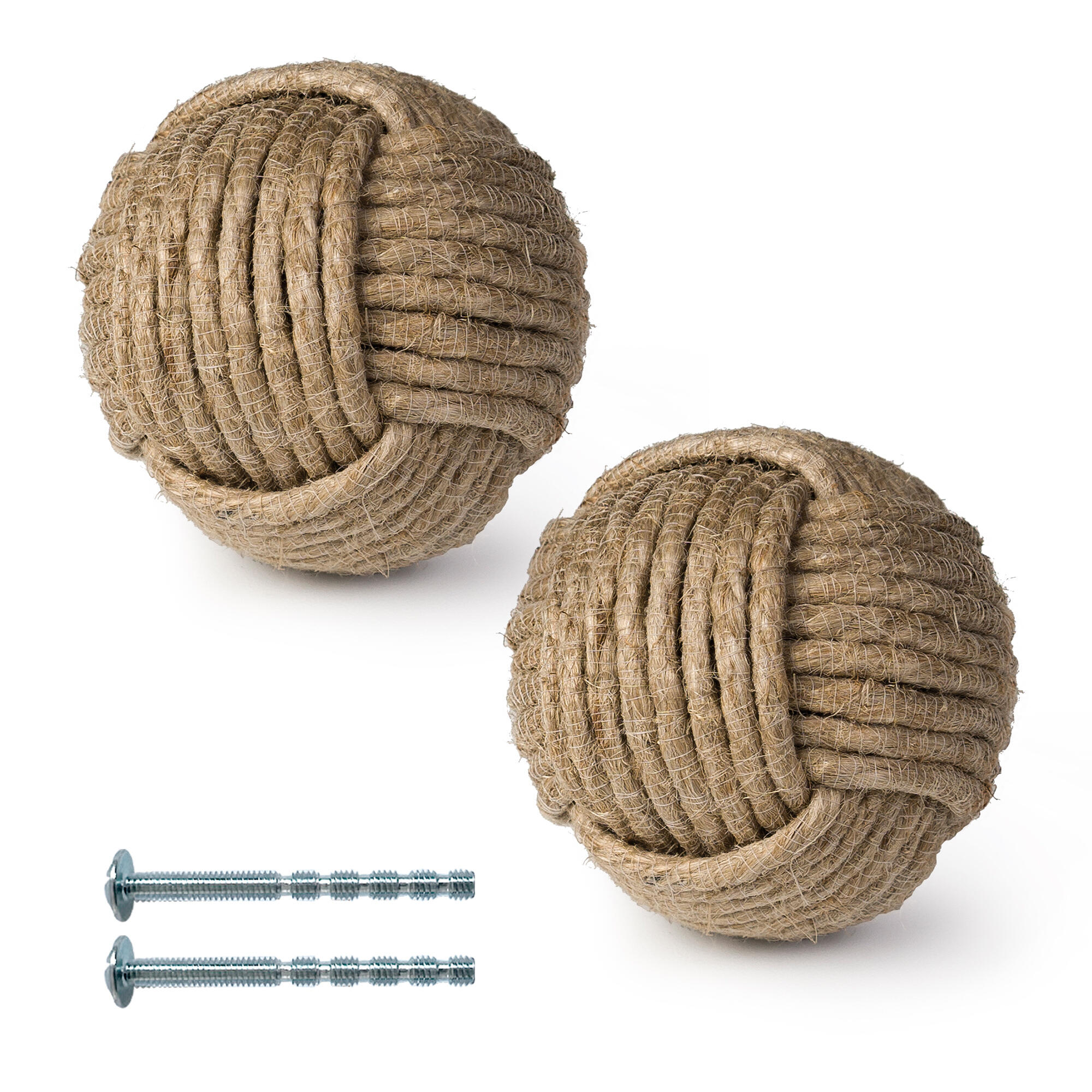 2 pomo de mueble NESU de cuerda natural d. 36mm - 3