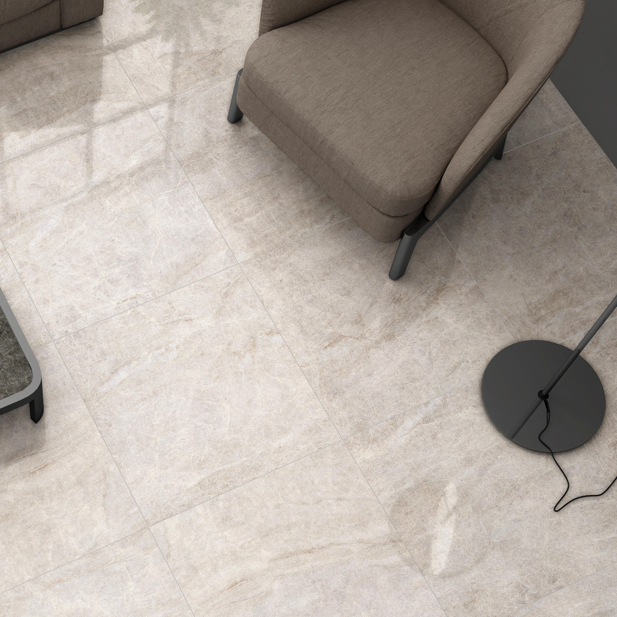 Suelo porcelánico ng pure efecto piedra gris 60x60 cm c1