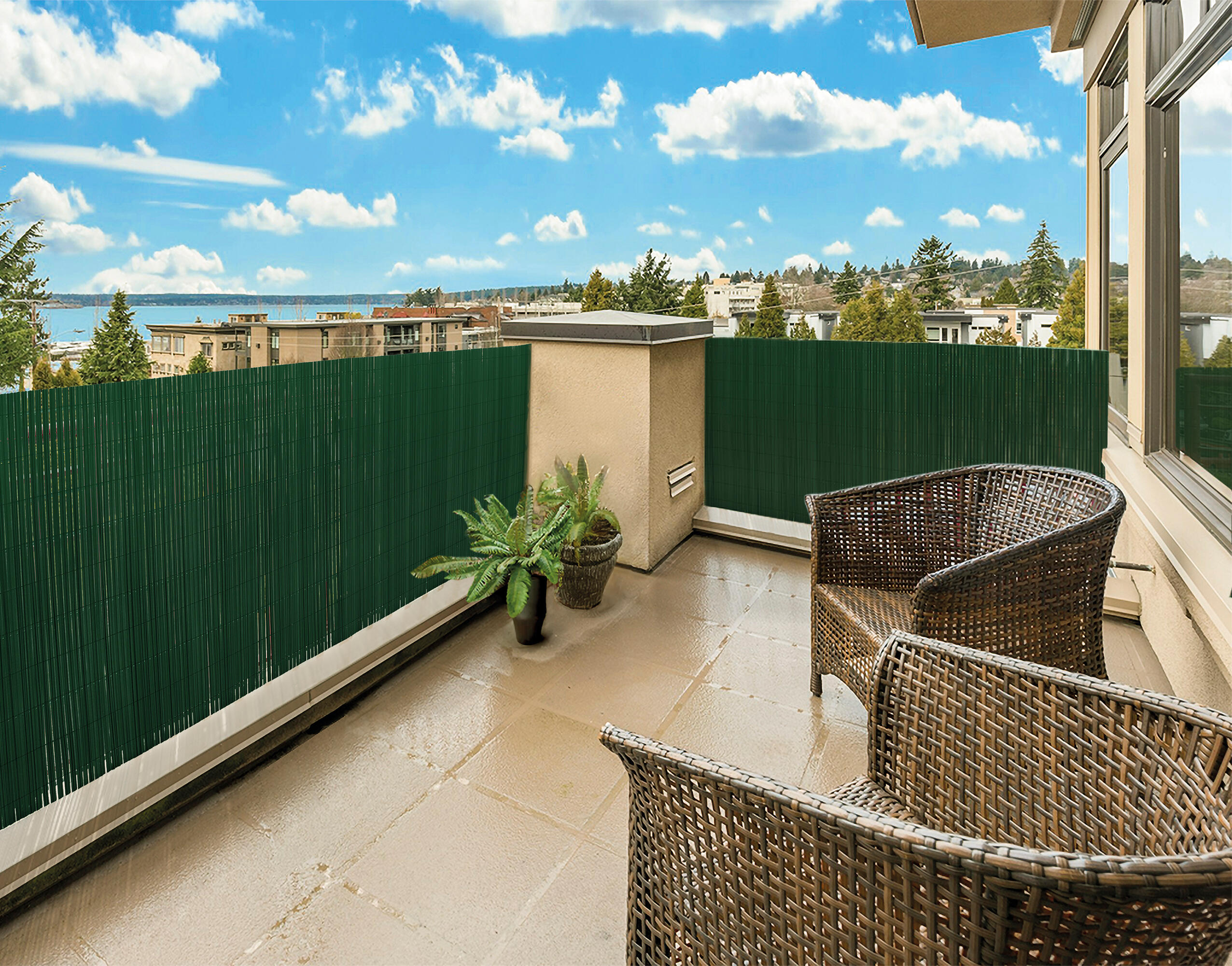 Cañizo de pvc verde 1.5x3 m