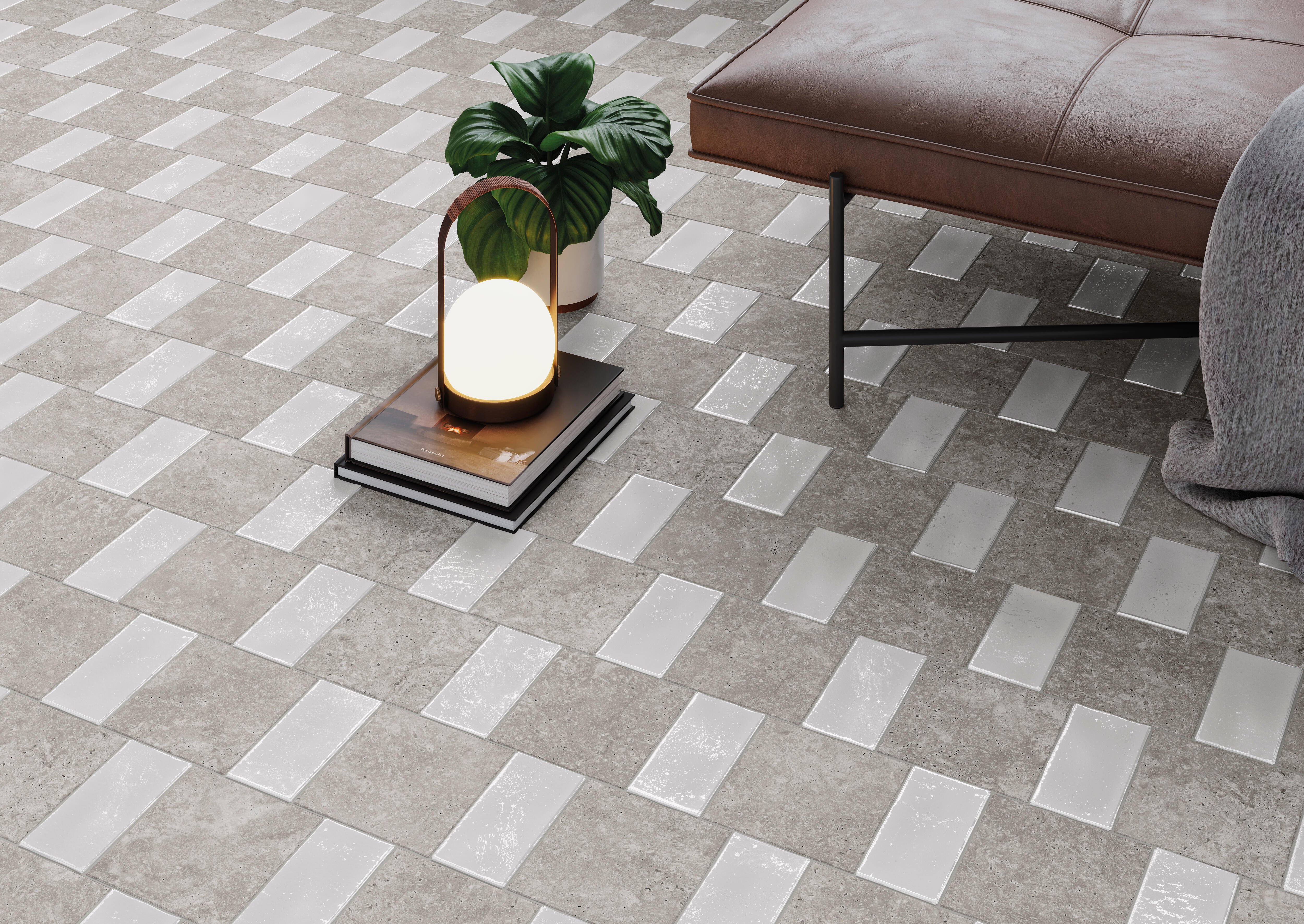 Suelo/azulejo porcelánico amalfi efecto cemento gris 45x45 cm c2