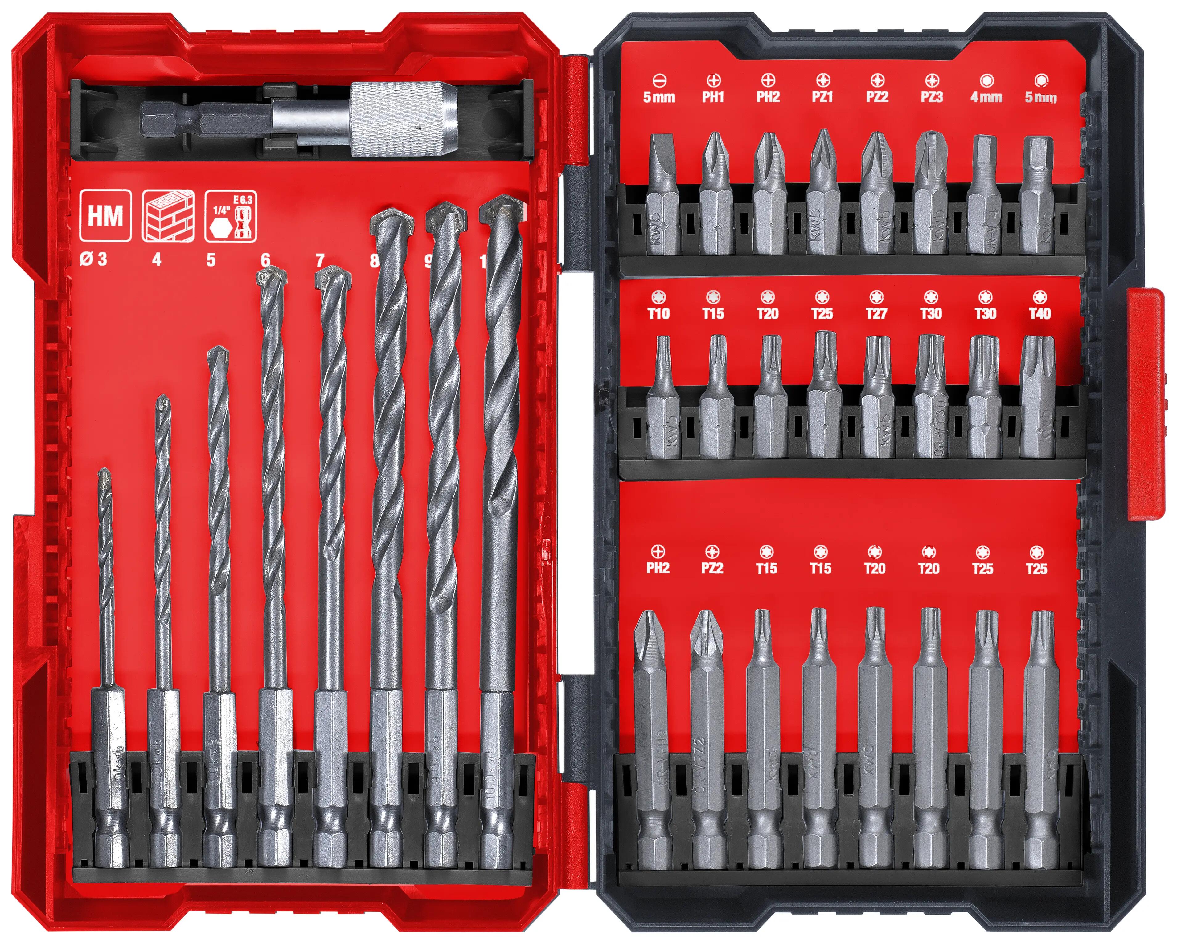 Juego 33 puntas y brocas hormigón KWB - 3