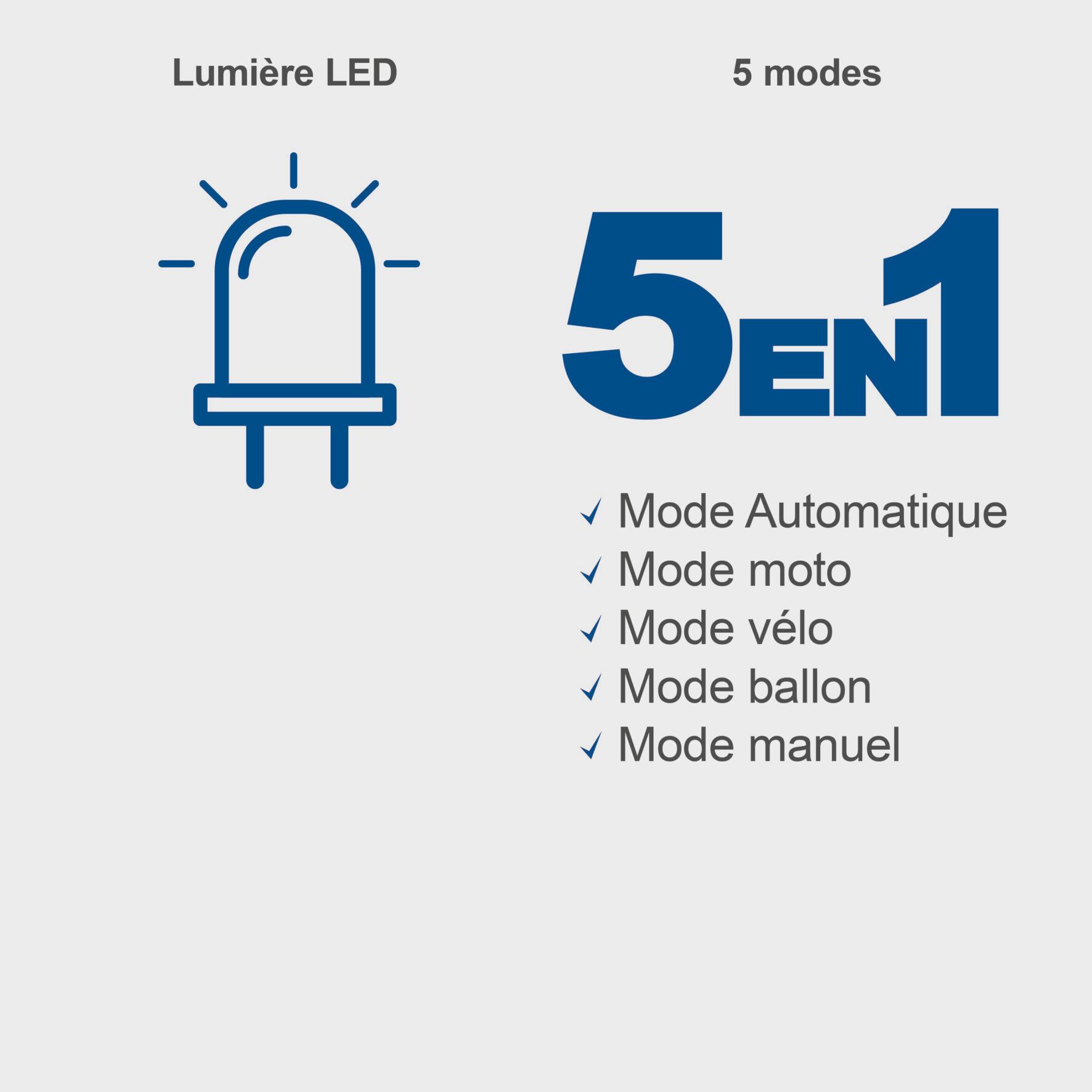 Gonfleur pneumatique portatif sans fil SCHEPPACH, 8V 2Ah, AC10/8V - 8