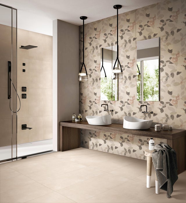 Piastrella da pavimento e rivestimento interno in gres porcellanato 60 x 120 cm rettificato smaltato beige opaco Essenza R9 traffico intenso (pei 4/5) Sp. 9 mm 1.44 mq
