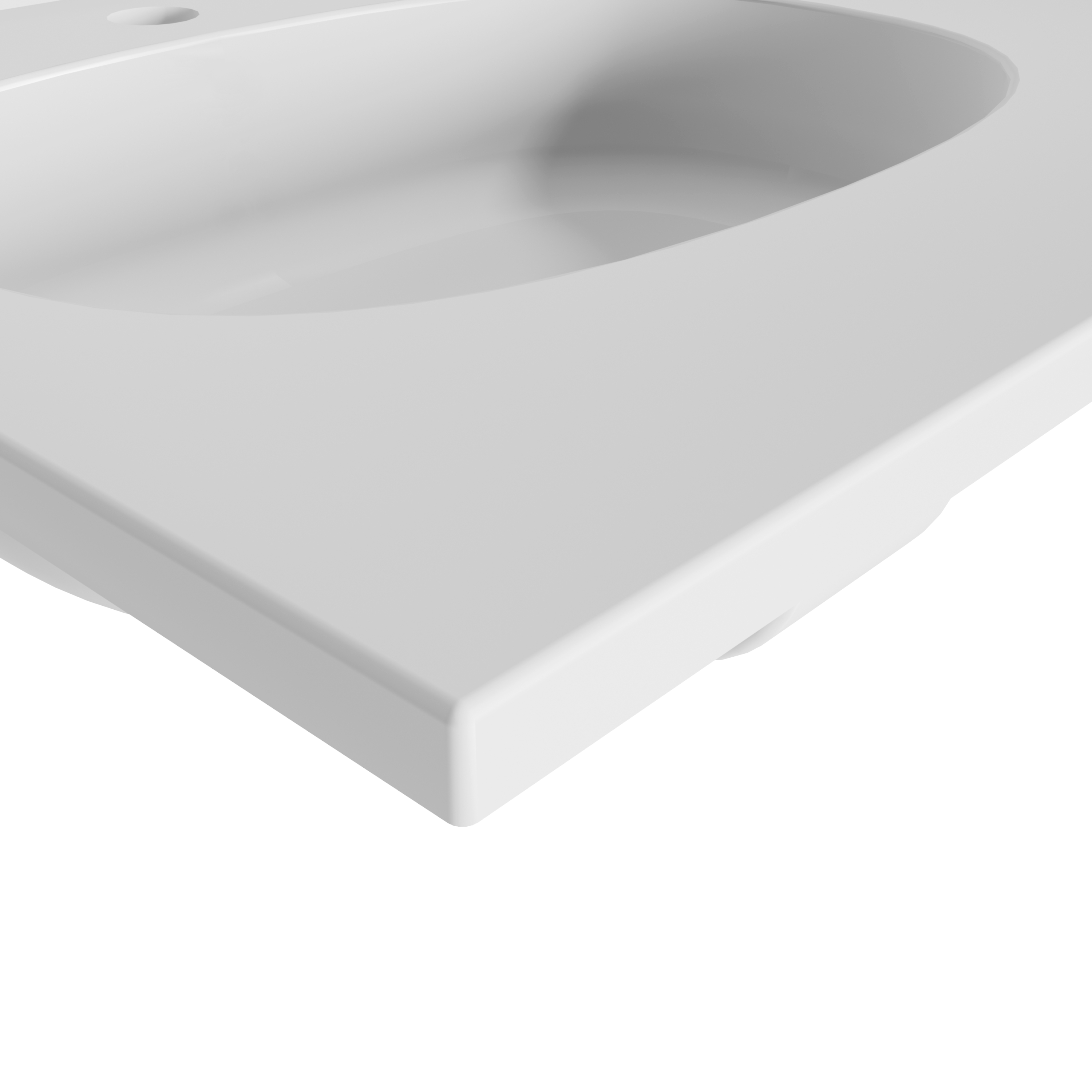 Plan simple vasque centrée Icone résine composite minérale avec revêtement gelco - 6