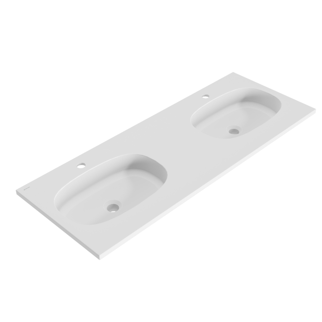 Umywalka konglomeratowa Modern 121x46 cm biała Sensea