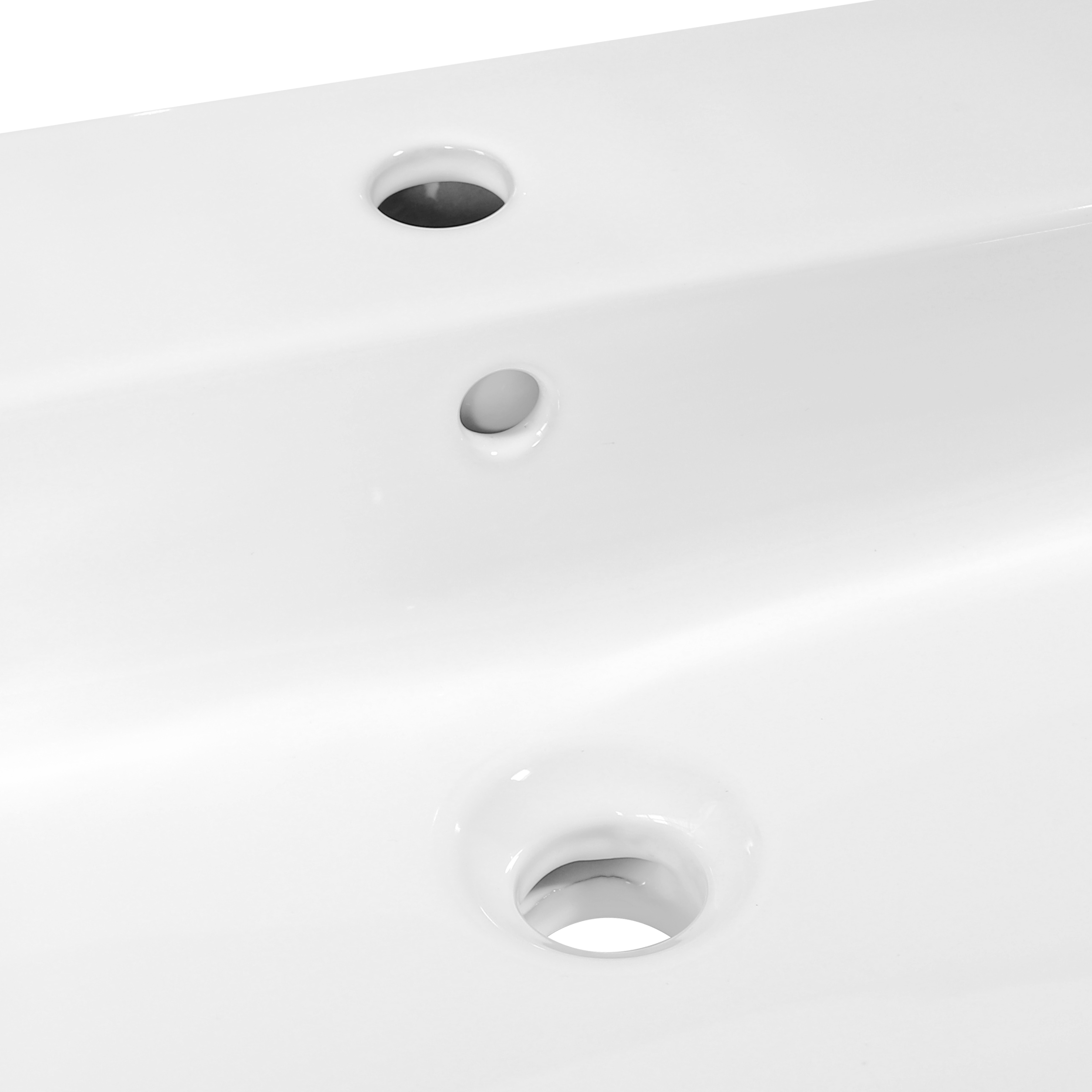 Umywalka ceramiczna nablatowa Easy 71.2x42.4 cm biała Sensea - 7