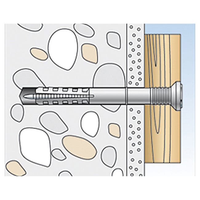 Tasselli Per Battiscopa Fischer | 4x35mm | Con Vite Bronzata | 25 Pezzi | Fissaggio A Percussione - Foto 12