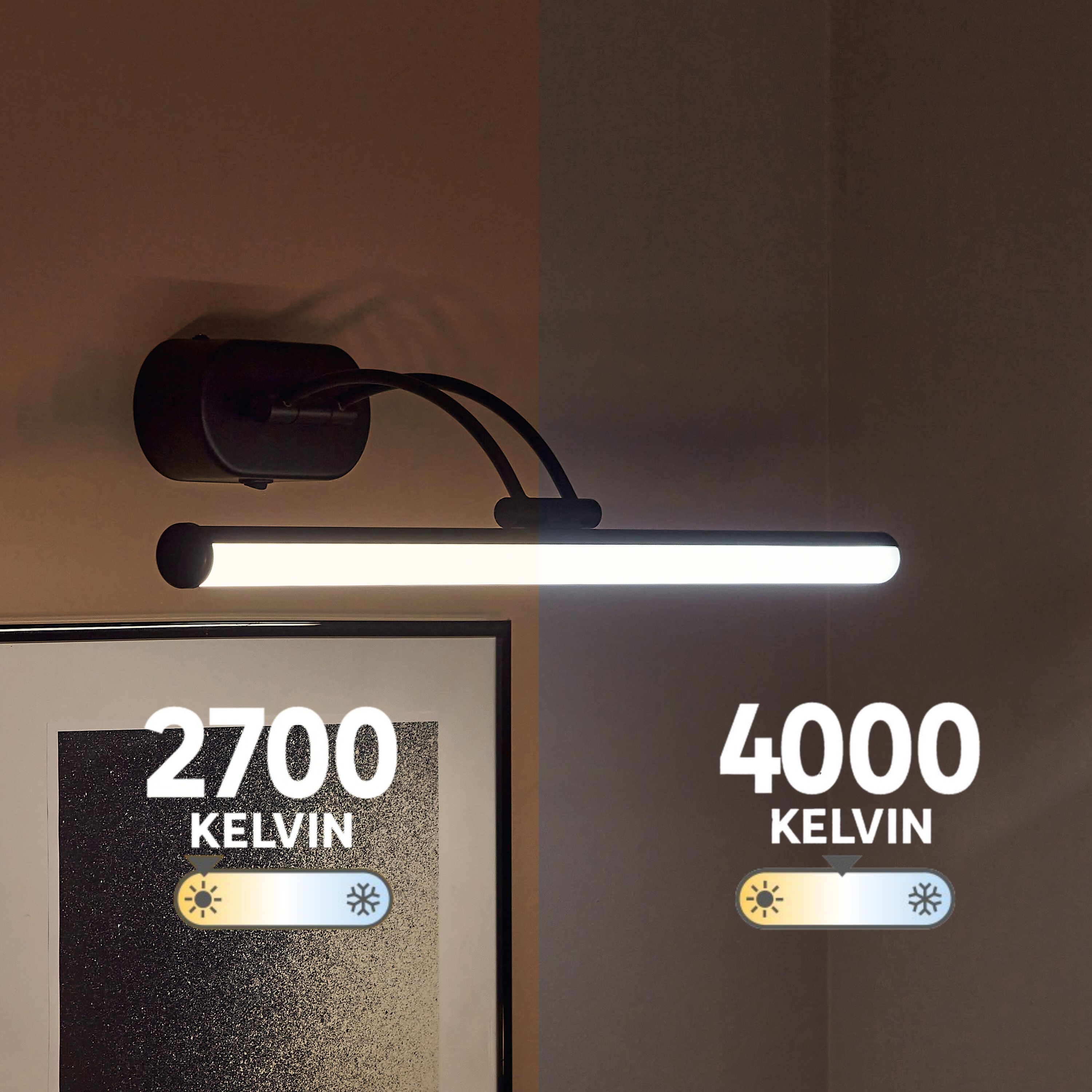 Applique tableau LED noir 1270 lumens INSPIRE Madzi - 8