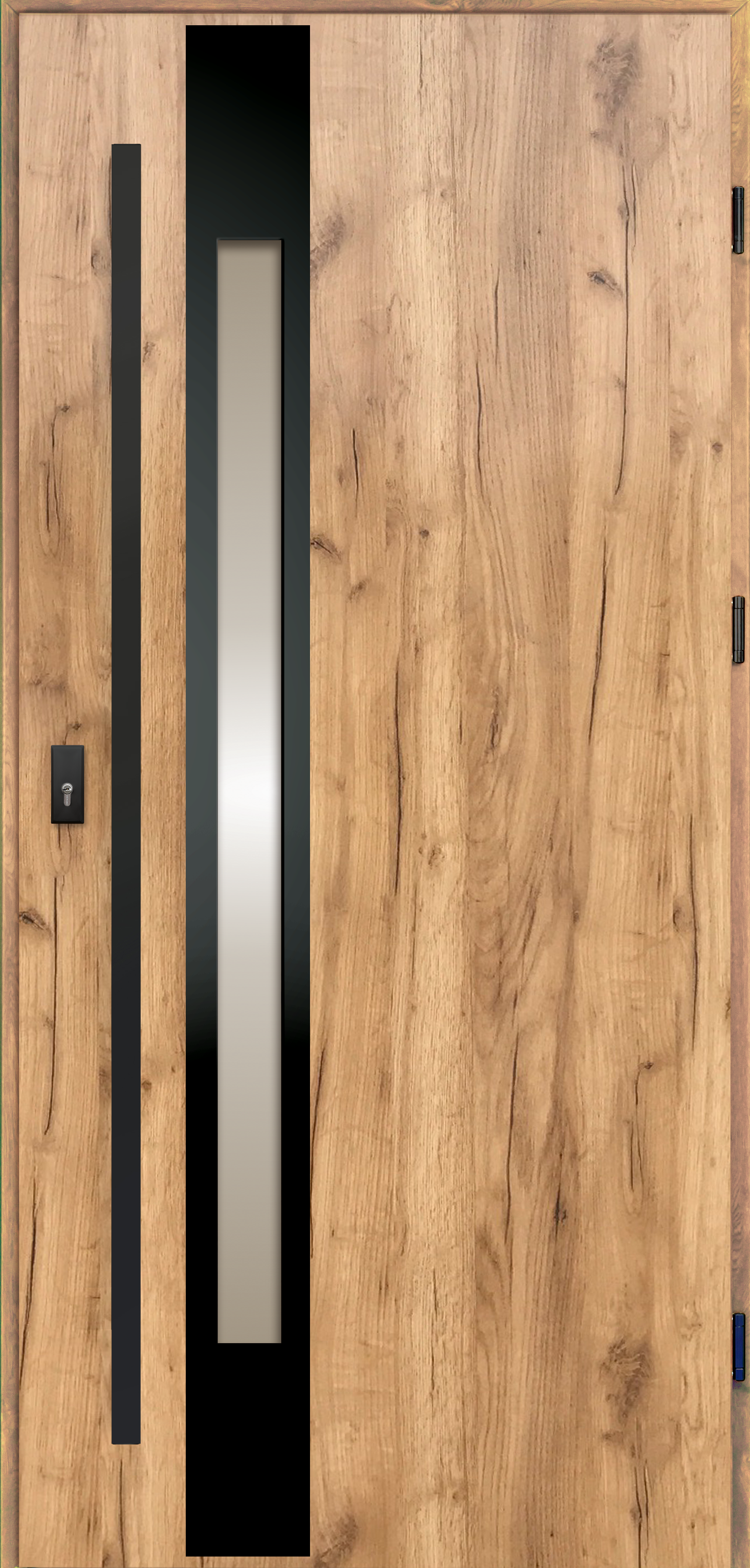 Drzwi zewnętrzne wejściowe stalowe z antabą Supreme 68 grandson 90 prawe OK Doors Trendline