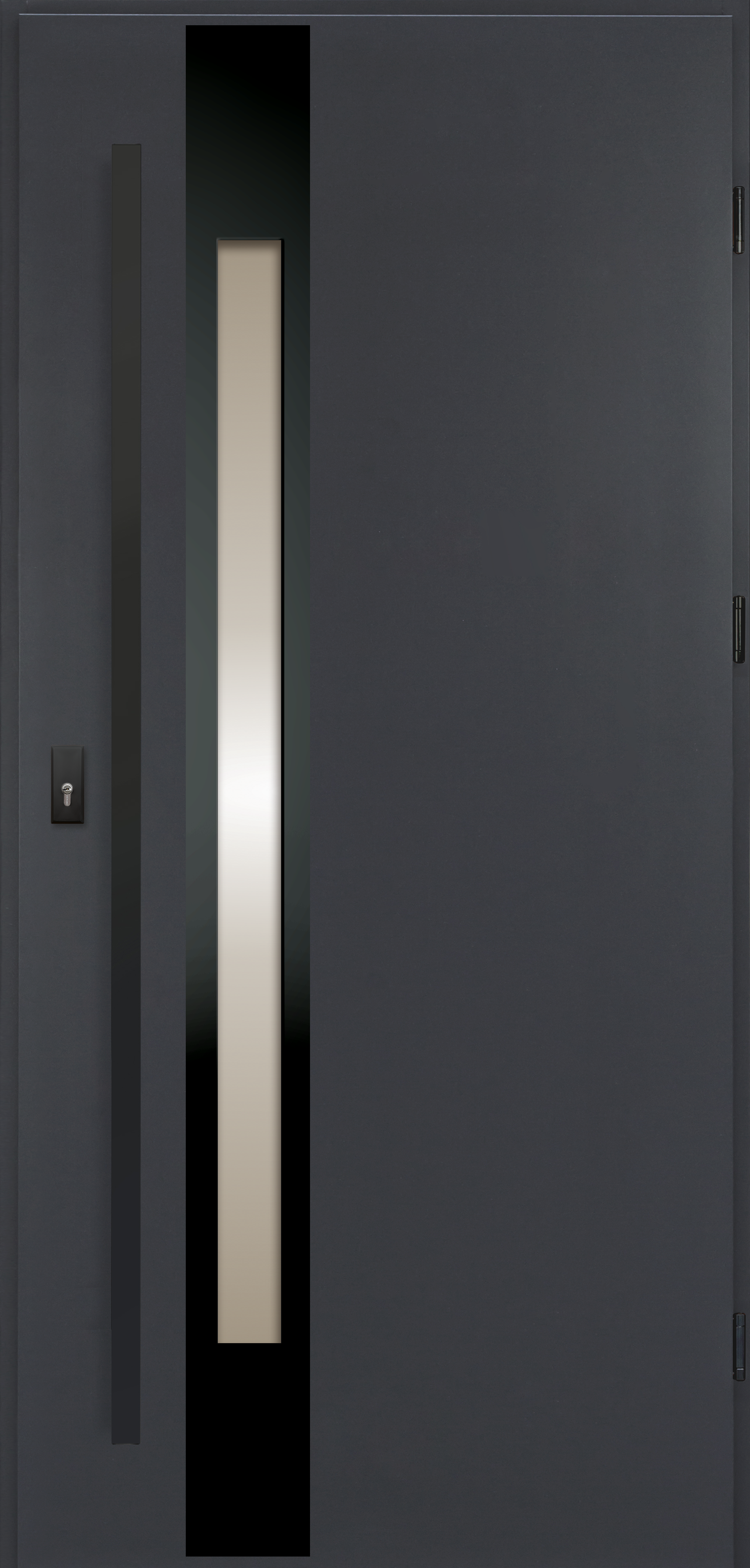 Drzwi zewnętrzne stalowe wejściowe Supreme 68 antracytowe 90 prawe OK Doors Trendline