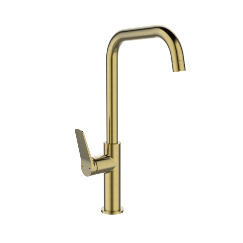 Bateria kuchenna Nestos złoto szczotkowane wylewka U Invena