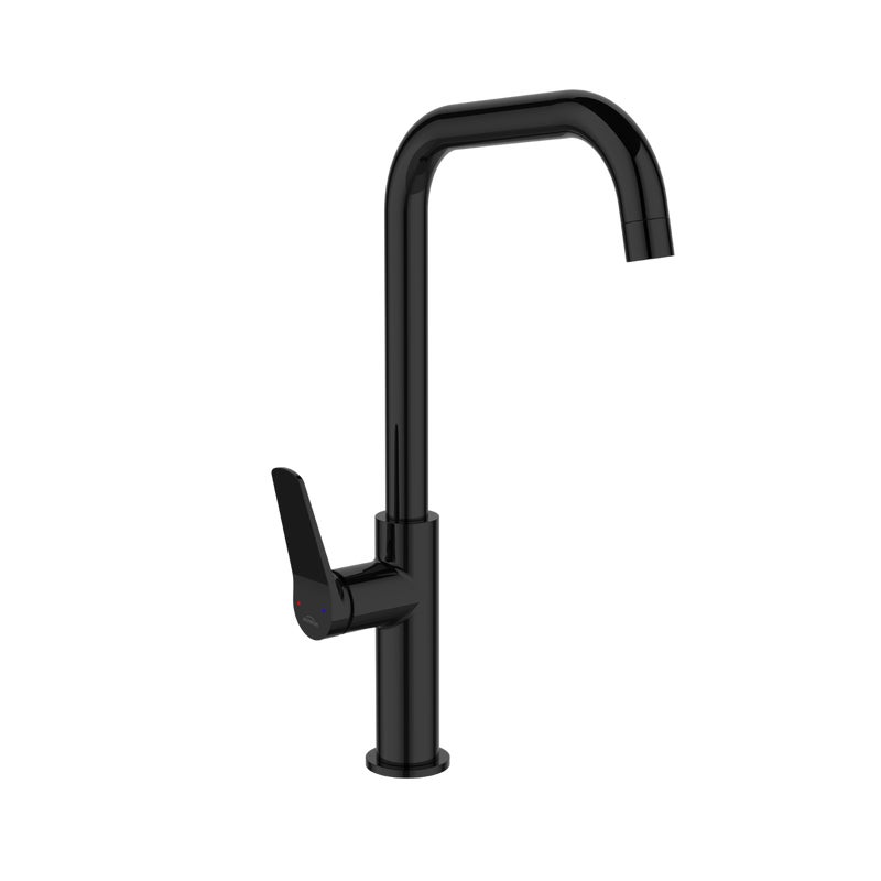 Bateria kuchenna Nestos czarna połsyk wylewka U Invena