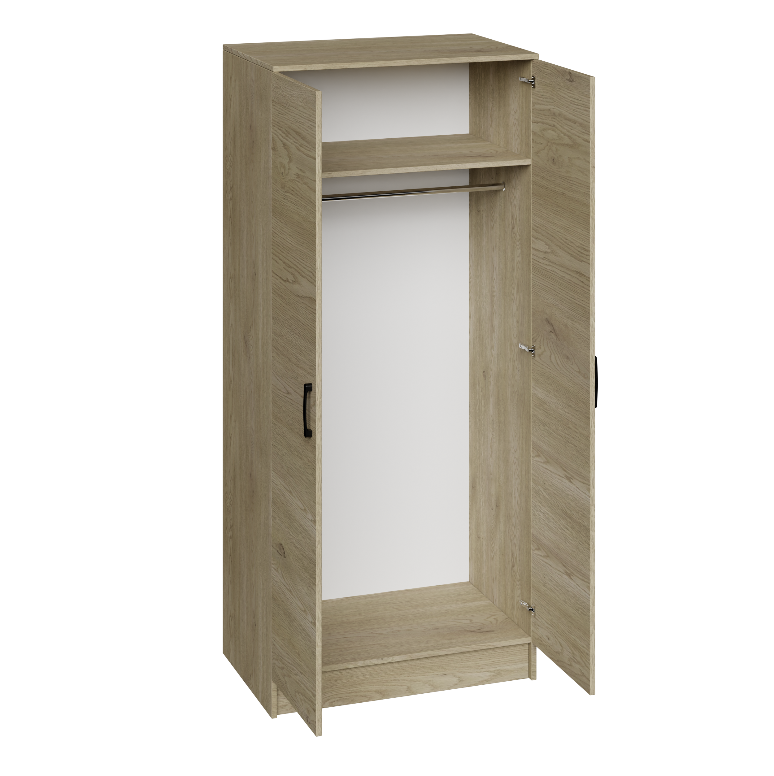 Szafa na ubrania dwudrzwiowa Gamma II Dąb Cremona 180 x 80 x 51 cm - 3