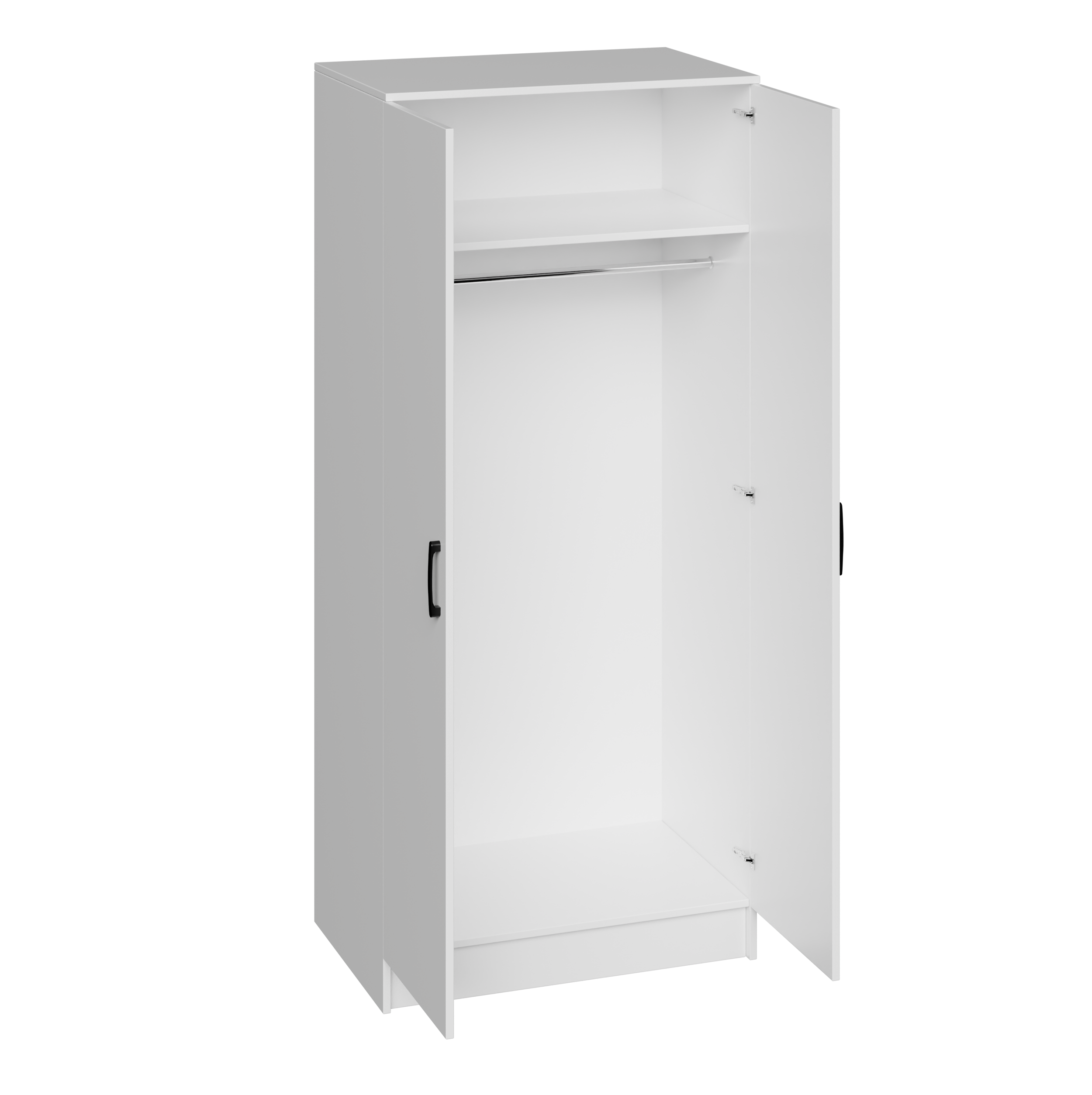 Szafa ubraniowa dwudrzwiowa Gamma II biała 80 x 51 x 180 cm - 3
