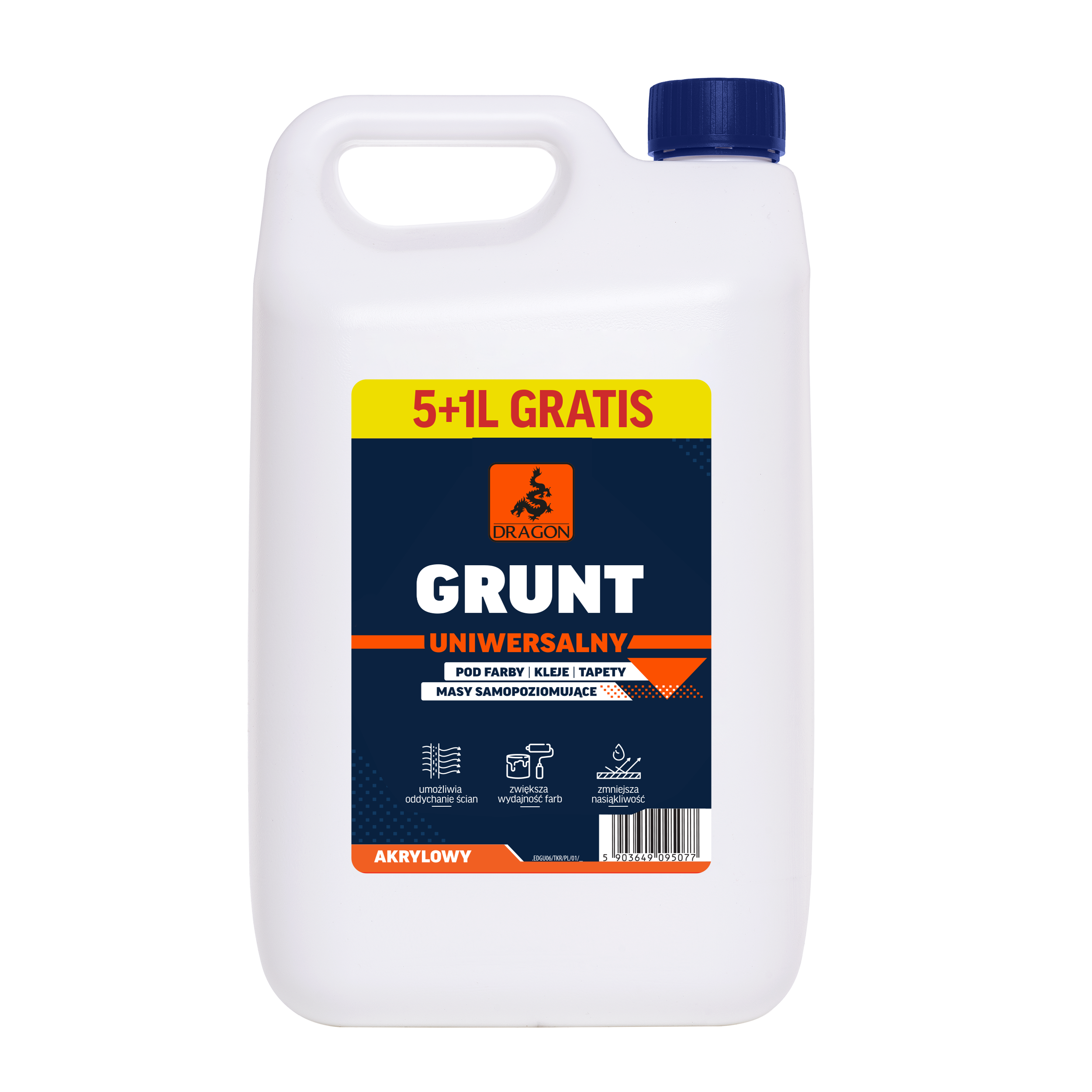 Grunt uniwersalny akrylowy 6 l (5 l + 1 l) Dragon