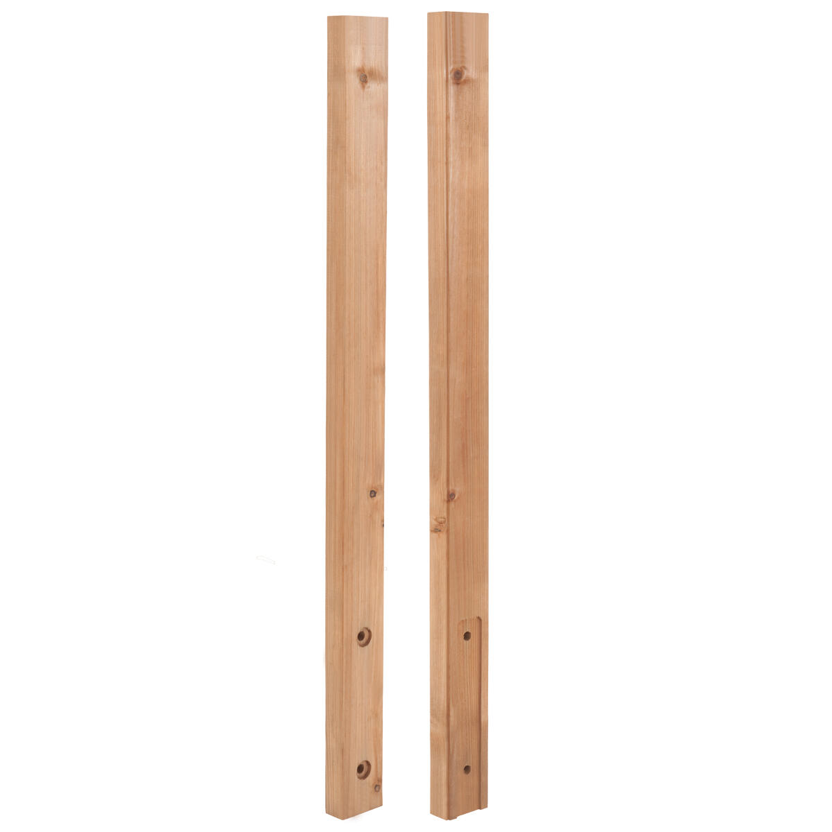 Lot de 2 demi poteaux de finition pour garde-corps bois, MOKA H.96xl.7xEp.3.5cm - 4