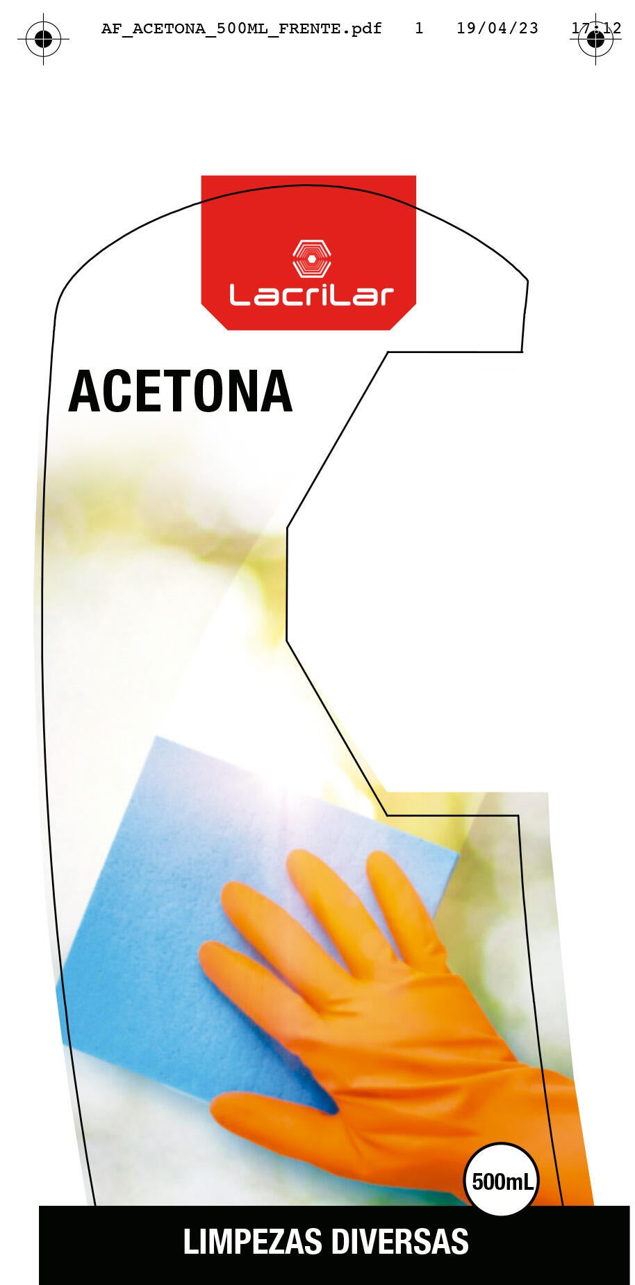 Acetona para limpar 0,5L Lacrilar - 3