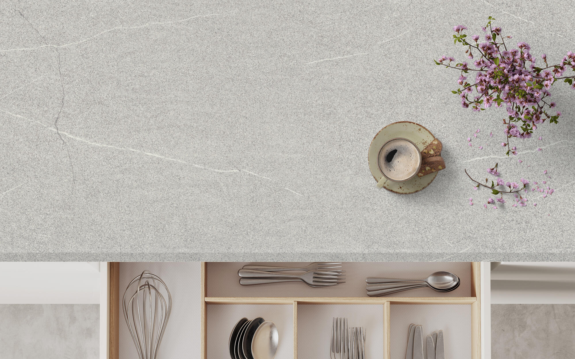 Encimera de cocina laminada Tokyo cosmopolitan 366x63 cm espesor 38mm - 8