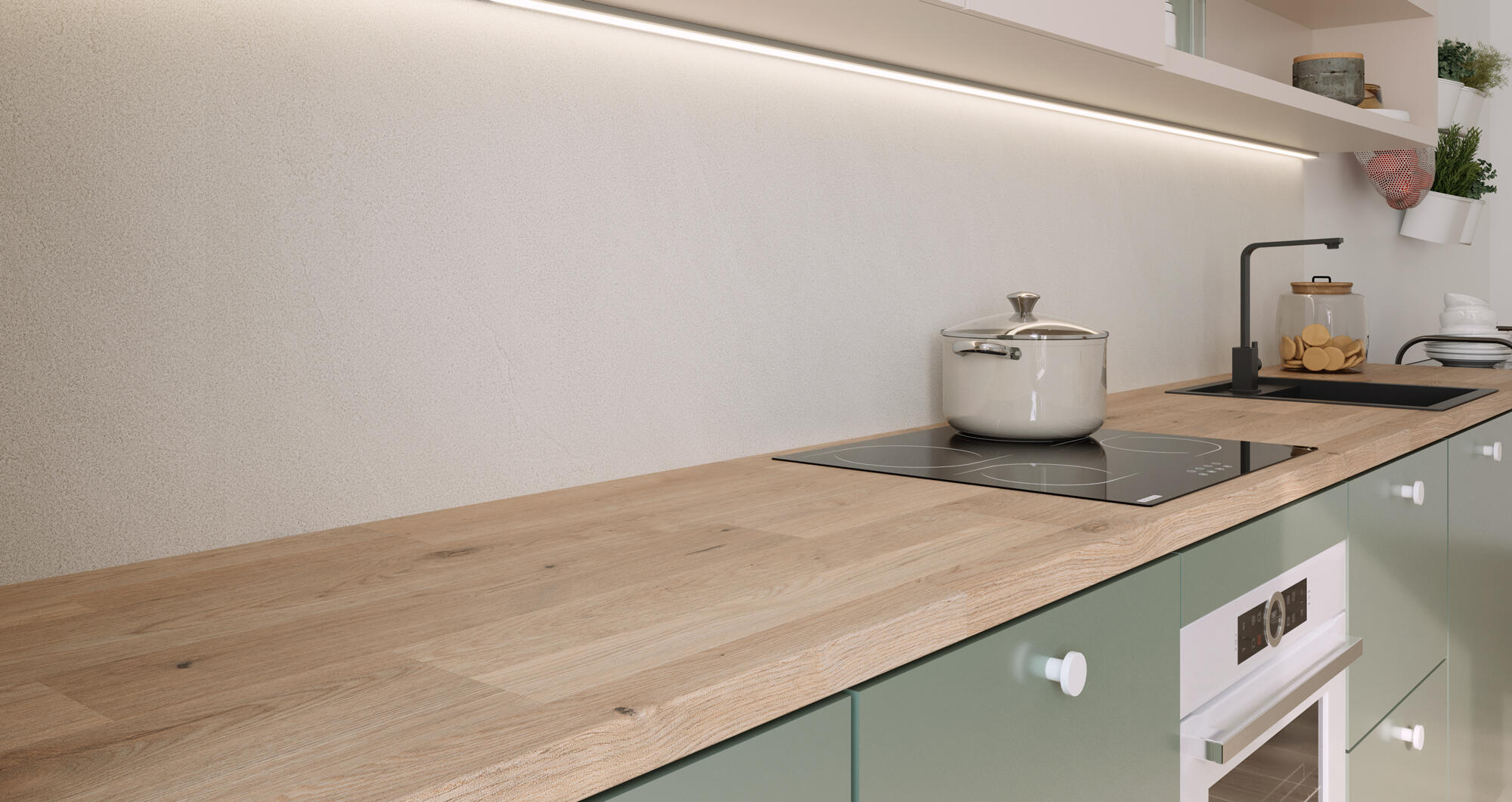 Encimera de cocina laminada Oxford navia natural 366x63 cm espesor 38mm - 3