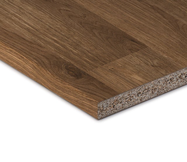Encimera de cocina laminada Oxford navia oscuro mate 360x63 cm espesor 38mm