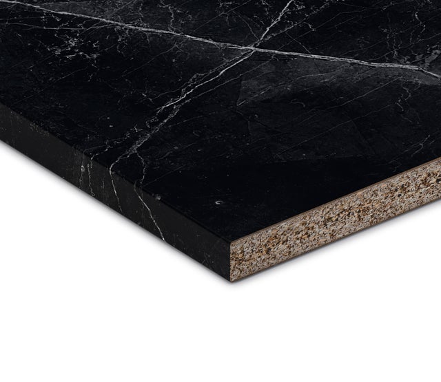 Encimera de cocina laminada Milos marmol hades mate 366x63 cm espesor 38mm
