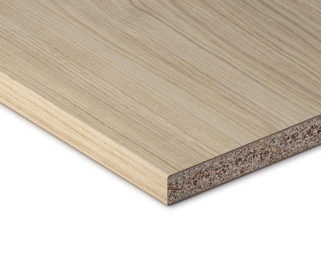 Encimera de cocina laminada Tokyo roble lecer mate 366x63 cm espesor 38mm