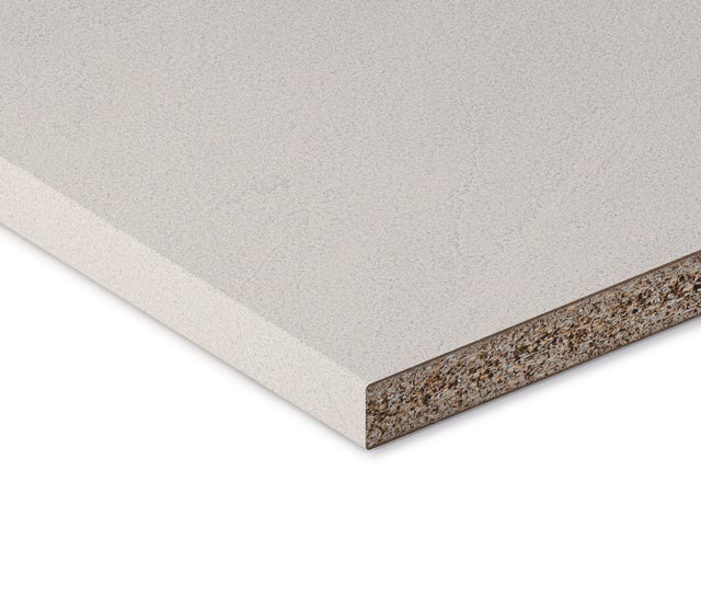 Encimera de cocina laminada Hudson creta marfil mate 360x63 cm espesor 38mm