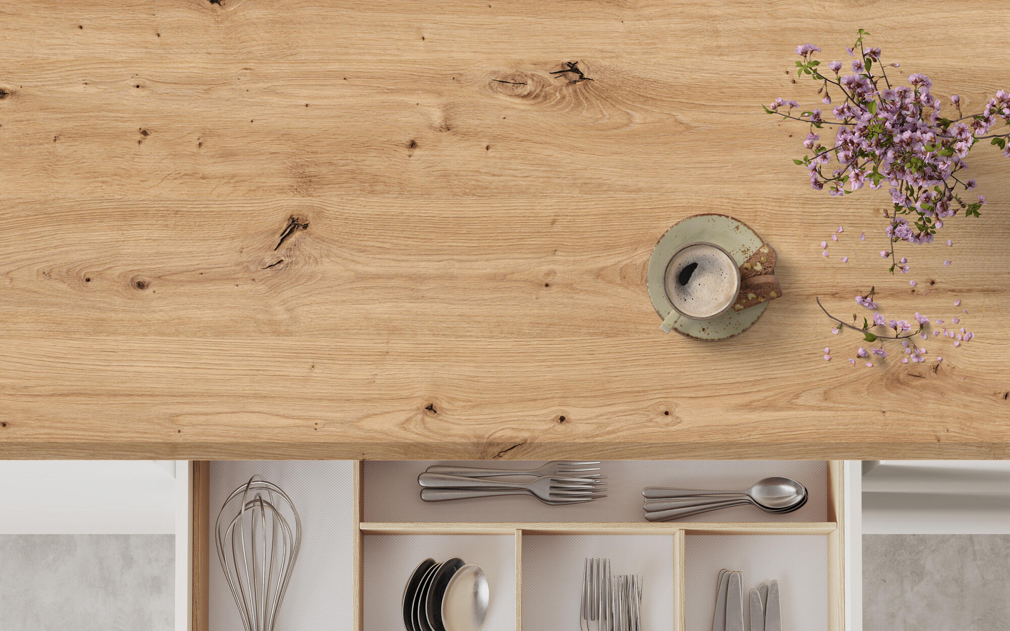 Encimera de cocina laminada Amazona roble 240x63 cm espesor 38mm - 8