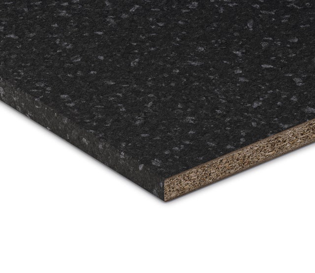 Encimera de cocina laminada Sevilla granito negro mate 240x63 cm espesor 30mm