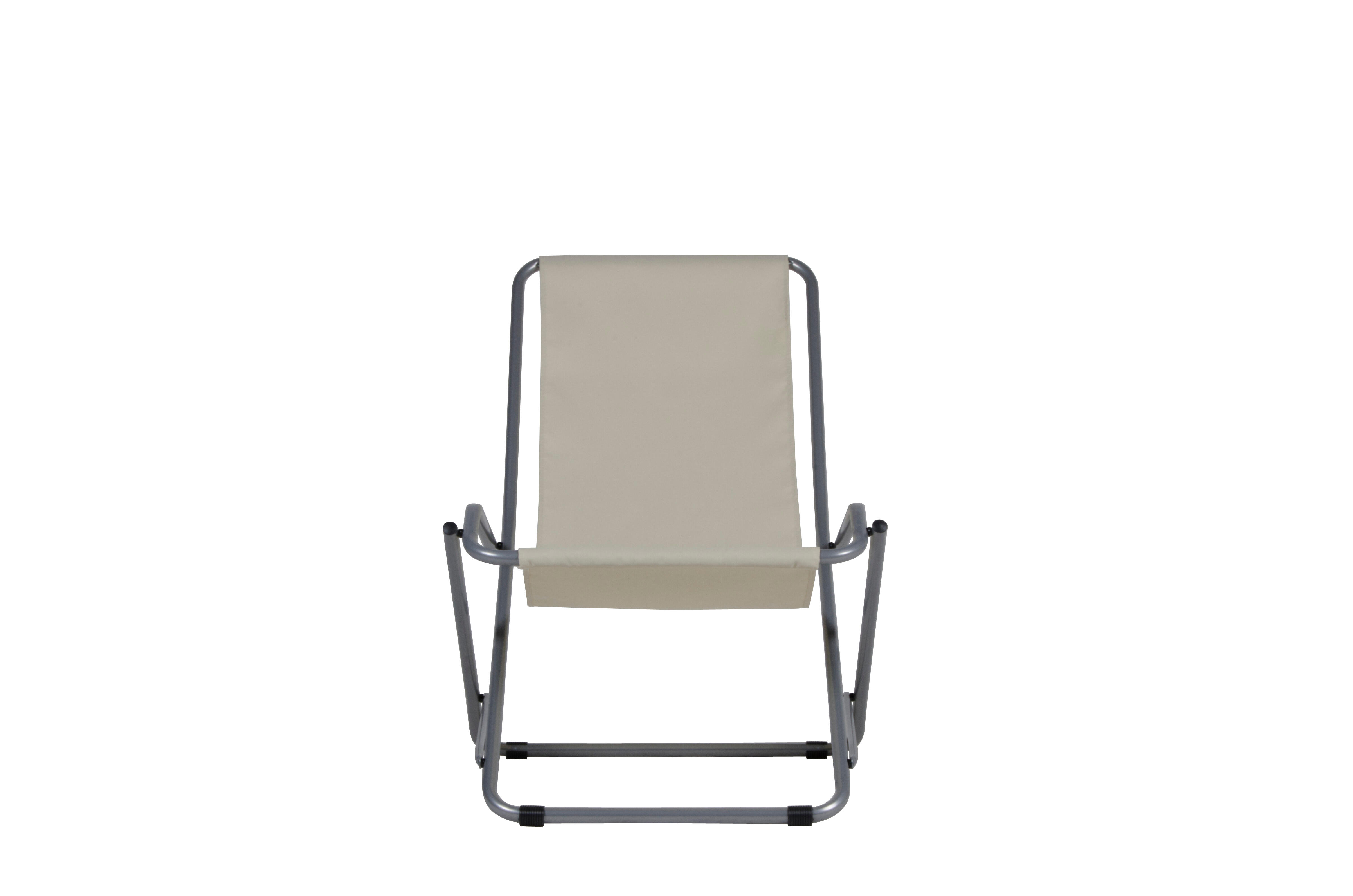 Sedia a sdraio da giardino in acciaio con braccioli pieghevole Swing FIAM, seduta in poliestere beige - 4