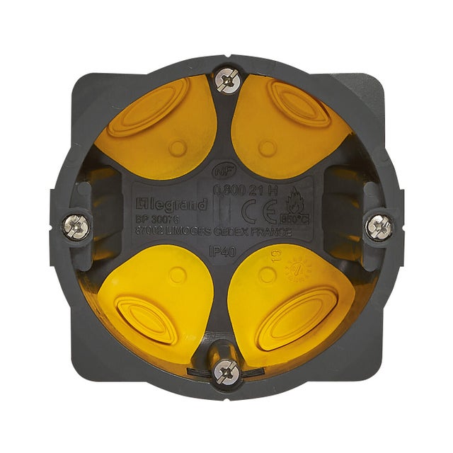 Boîte d'encastrement étanche à l'air, cloison creuse 1 poste(s), LEGRAND