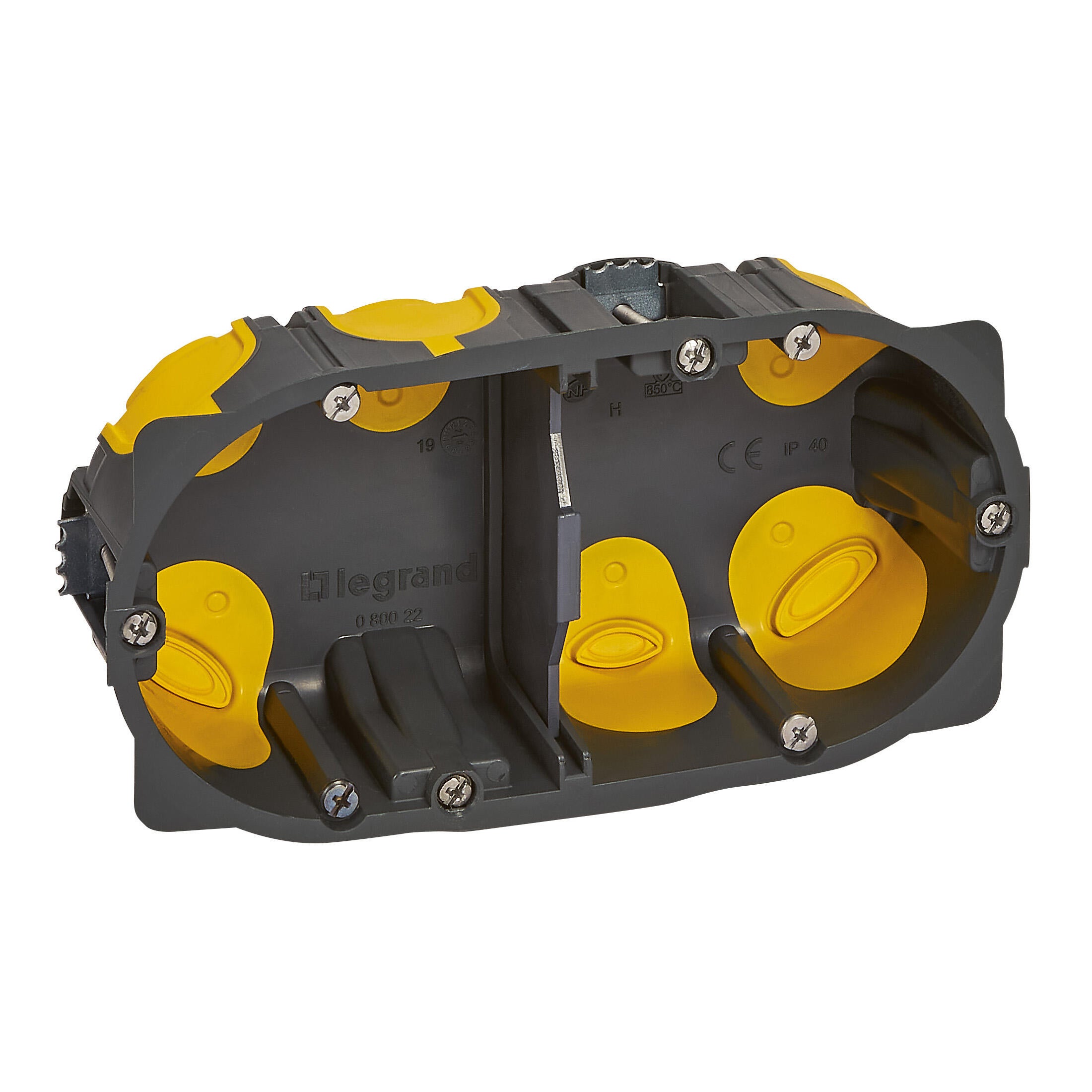 Boîte d'encastrement étanche à l'air, cloison creuse 2 poste(s), LEGRAND - 2