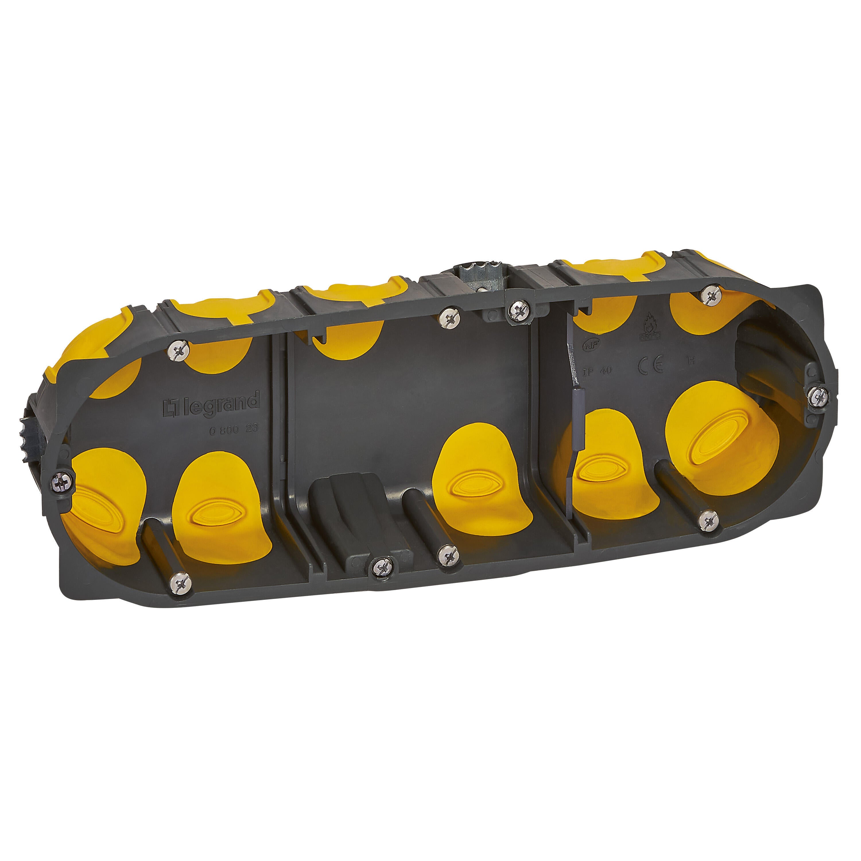 Boîte d'encastrement étanche à l'air, cloison creuse 3 poste(s), LEGRAND - 2