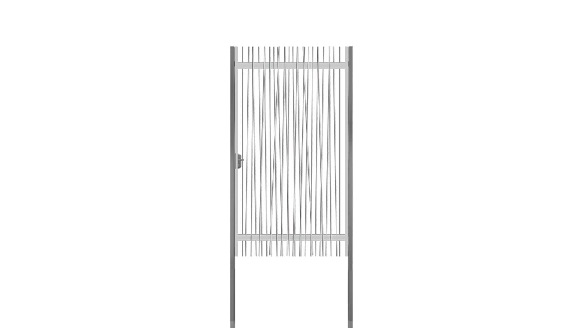 Puerta batiente mrt de acero blanco 100x200 cm