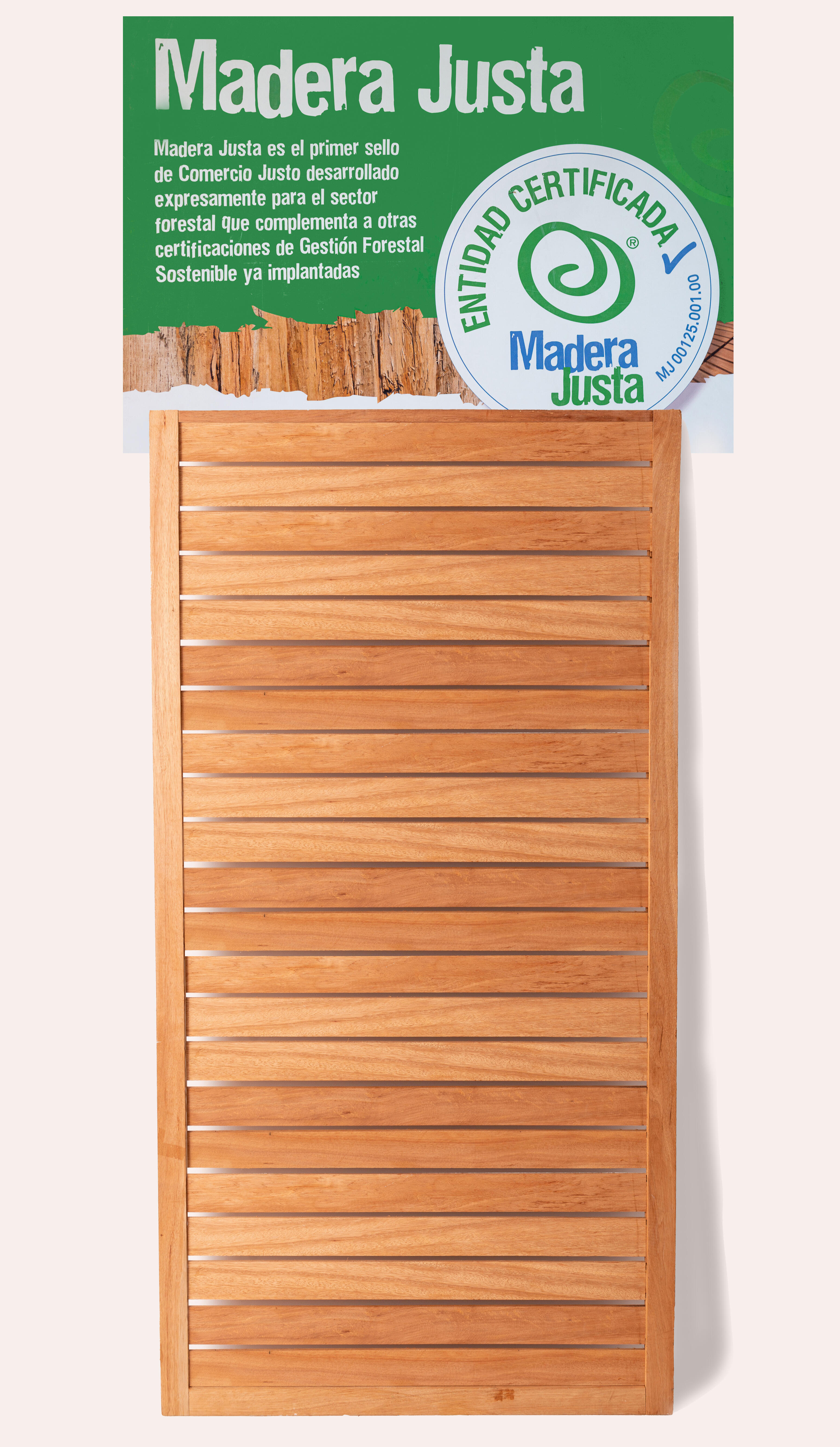 Celosía fija de madera marrón 180x90 cm con marco