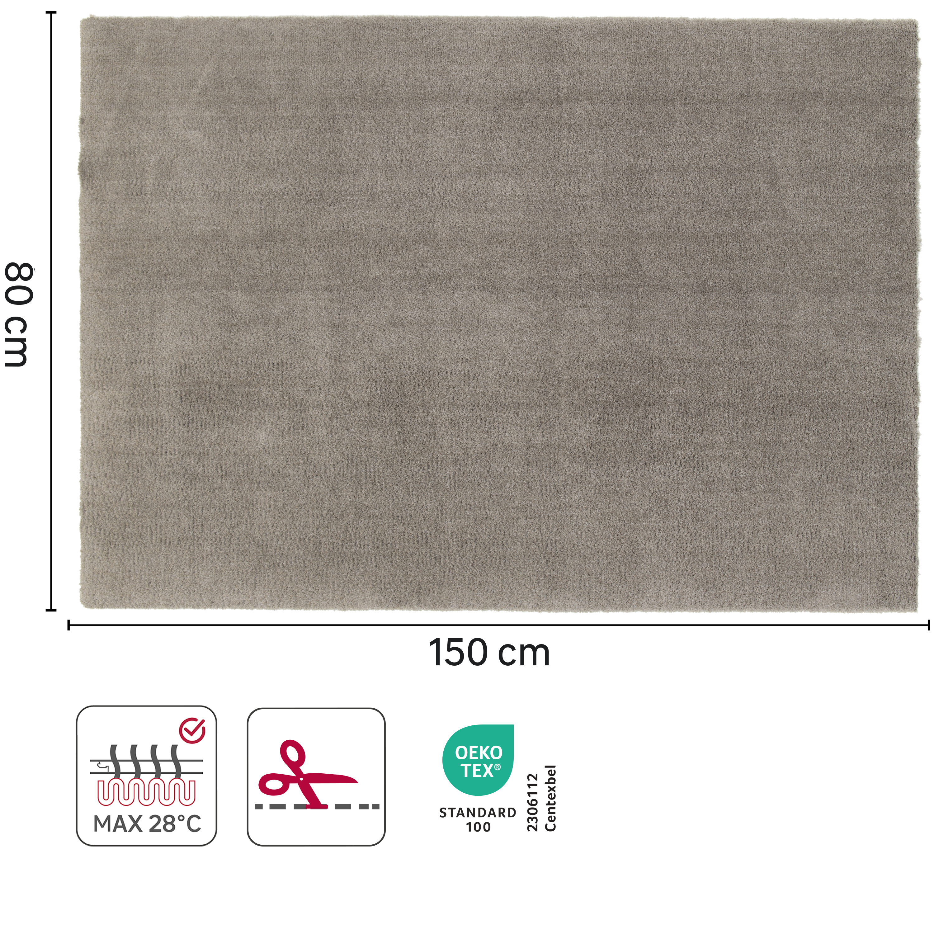 Tapete Enzol 80x150cm Trench Castanho Inspire - 2