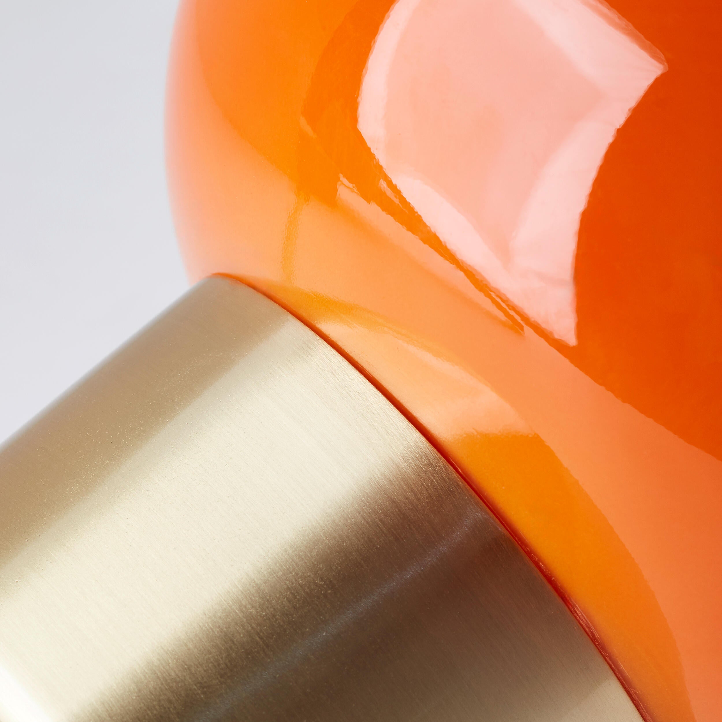 Lampe Arancia, verre orange/acier doré, H.19.4 cm, E14 - 6