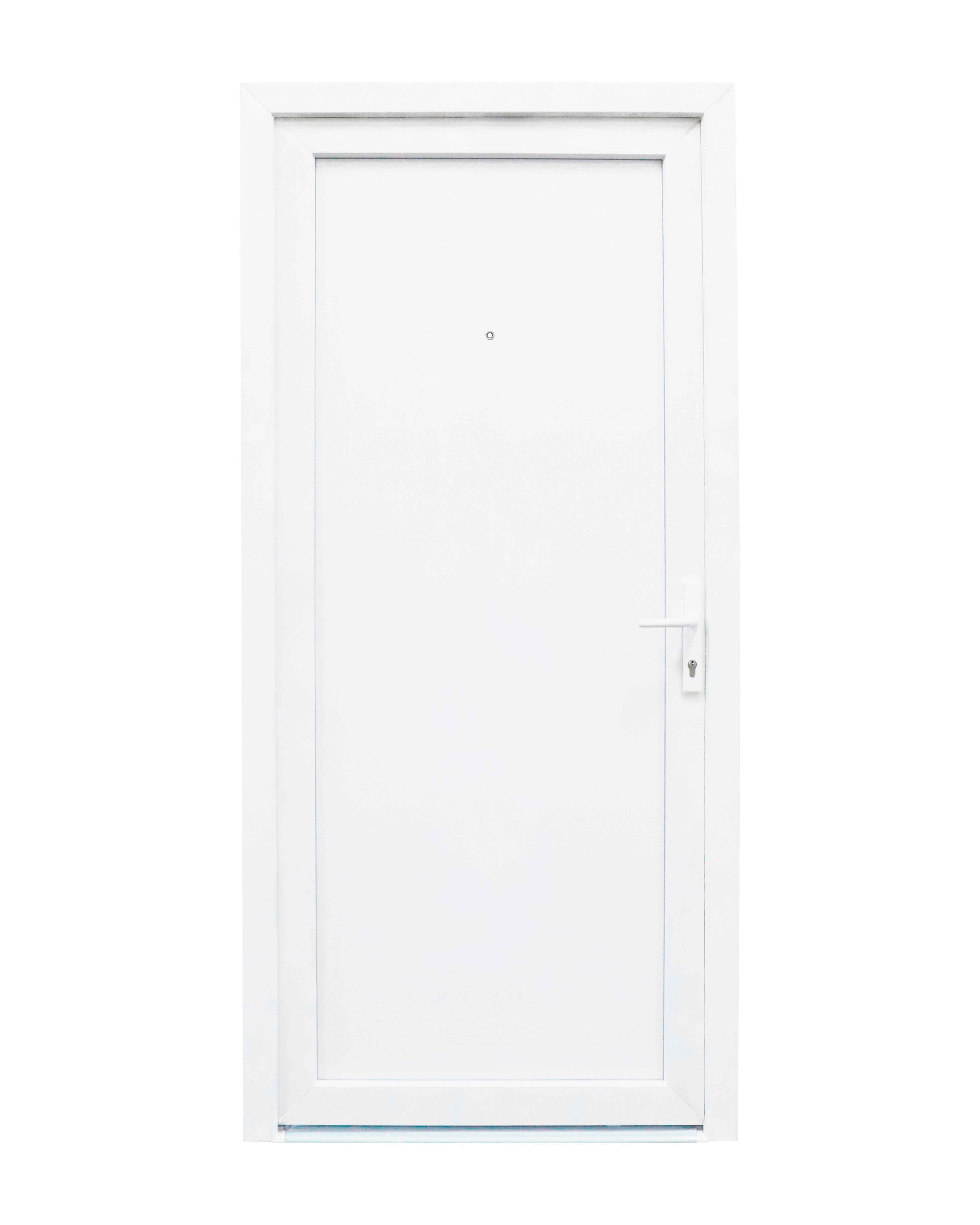 Puerta de entrada serie Basic pvc Sevilla diseño liso color blanco apertura izquierda 208x98cm - 3