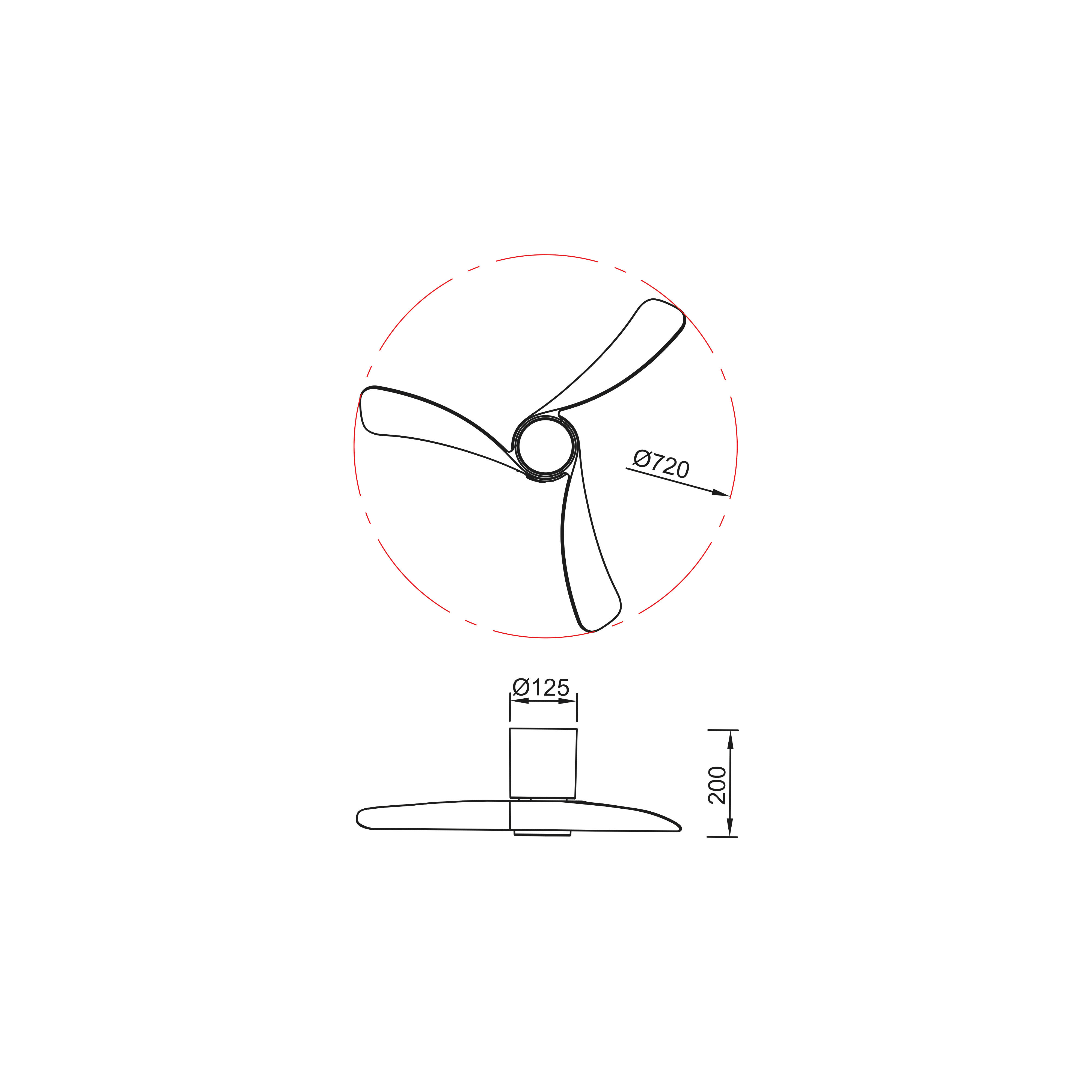 Ventilateur de plafond LED silencieux, Nemo mini, 72 cm, MANTRA, blanc et chêne - 8