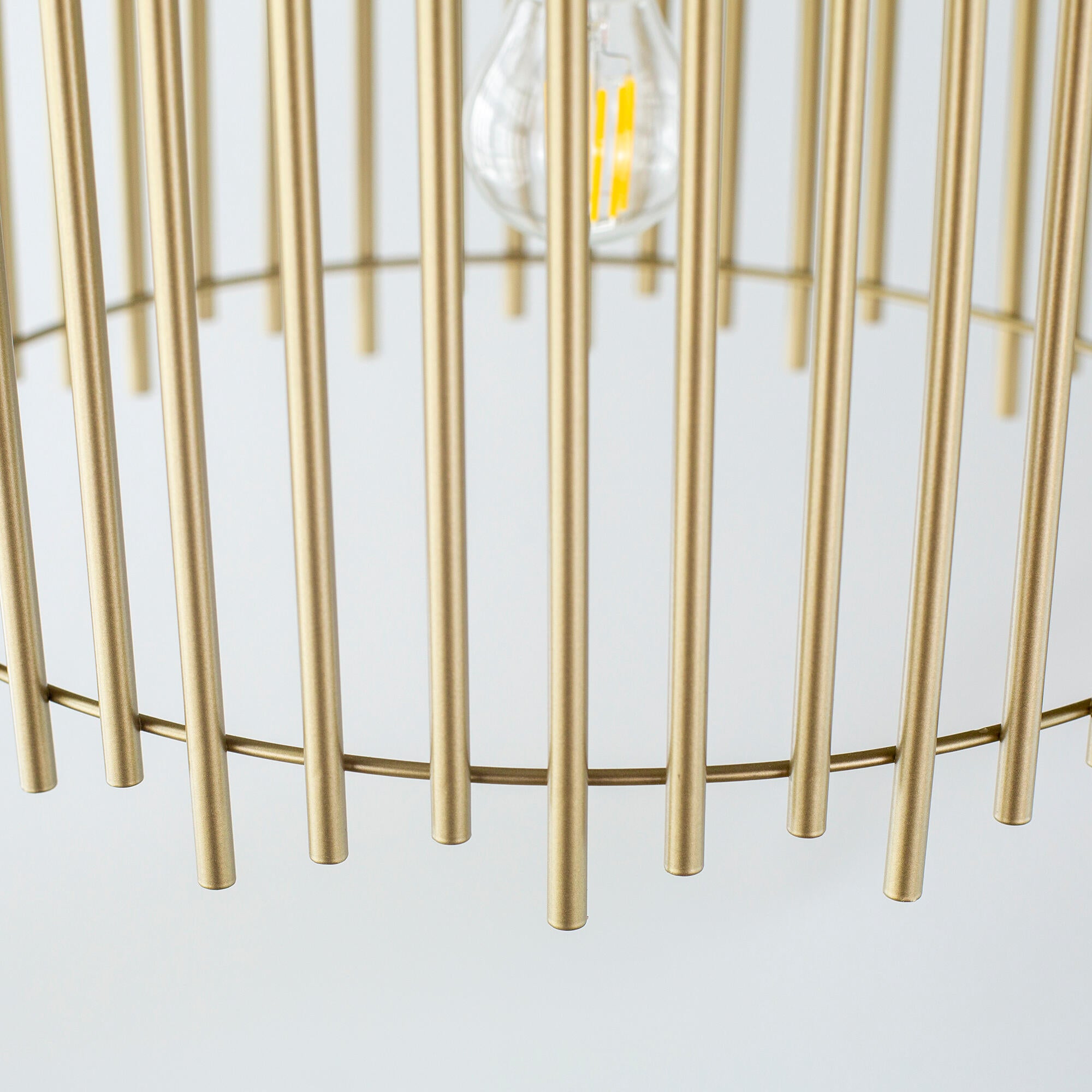 Lámpara de techo de acero dorada 1 luz E27 Nubia Ø51,5 cm - 6