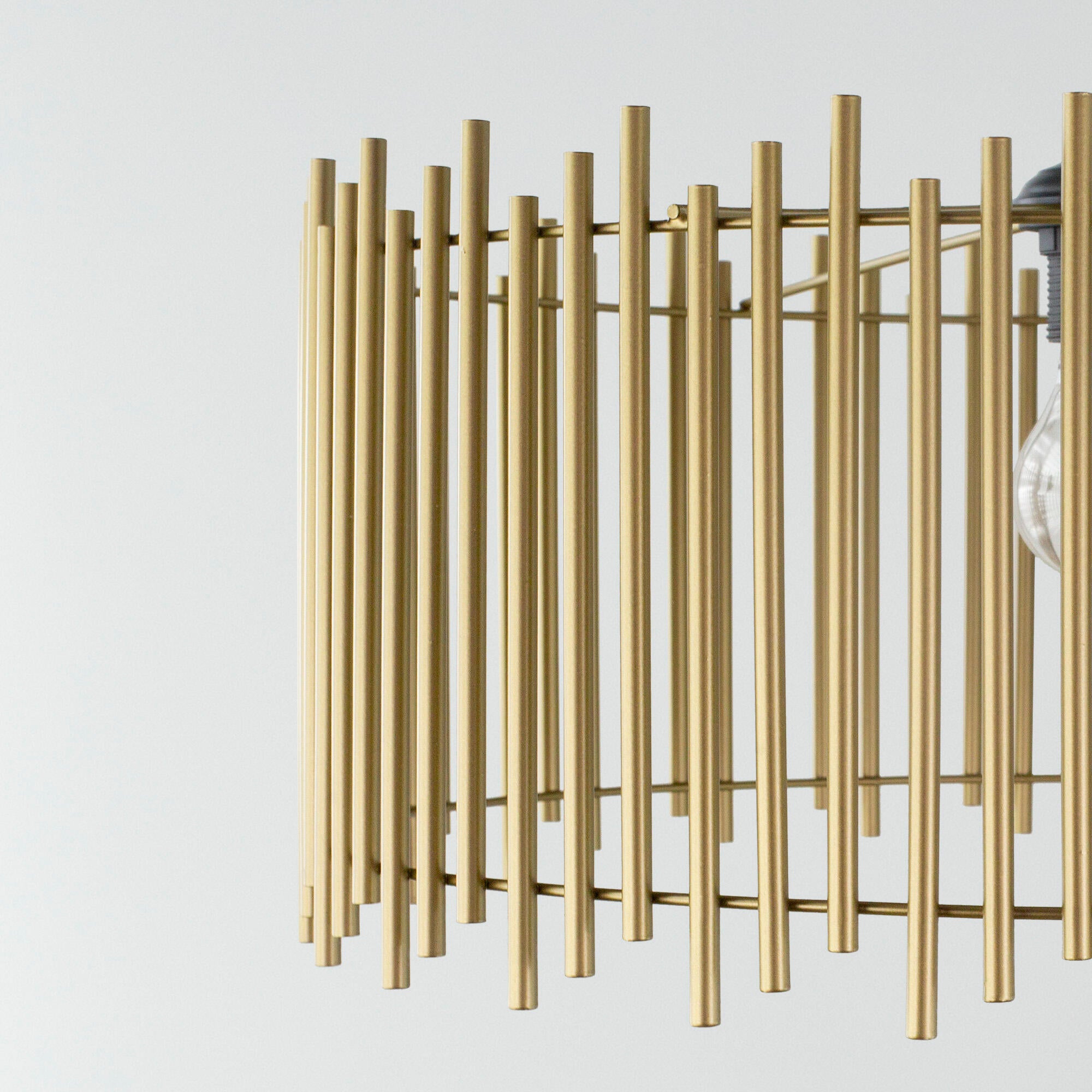 Lámpara de techo de acero dorada 1 luz E27 Nubia Ø51,5 cm - 5