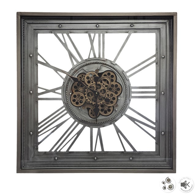Horloge Carré 80x80 ATMOSPHERA gris l.80 x H.80 cm