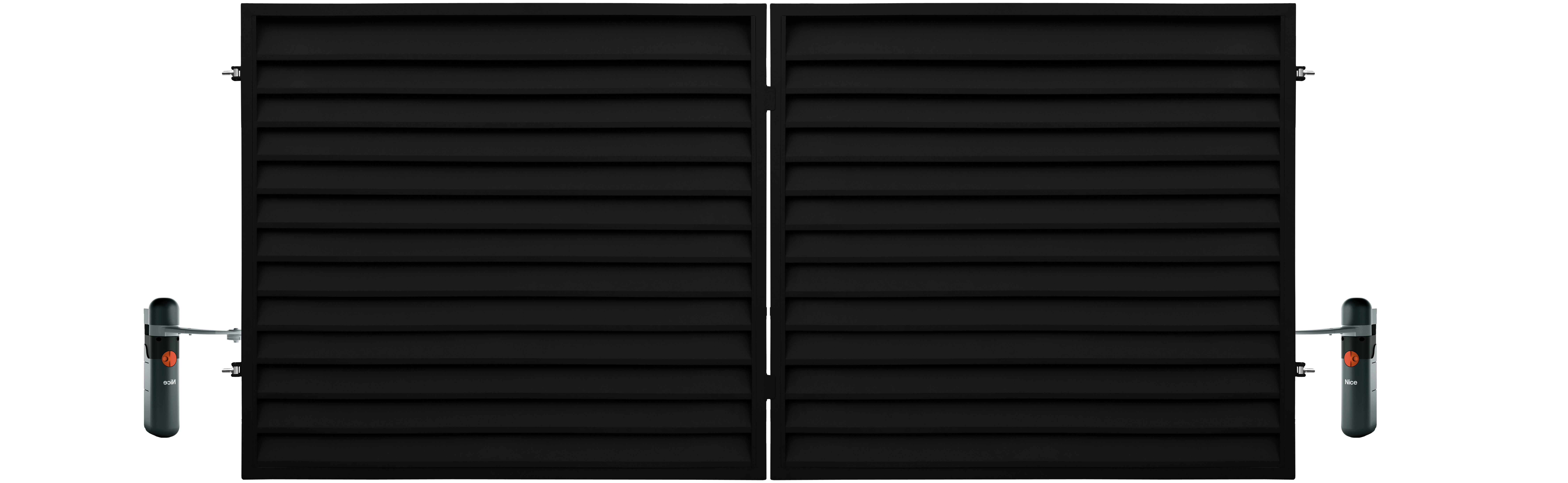 Brama dwuskrzydłowa Kreta 3,5x1,5 m czarna automat Polbram