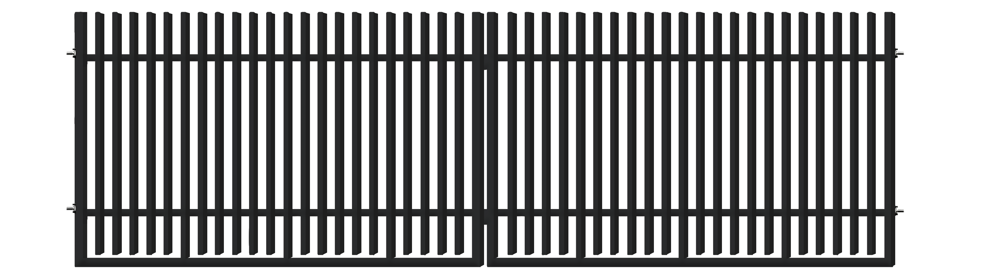 Brama dwuskrzydłowa Negros 5x1,5 m czarna Polbram